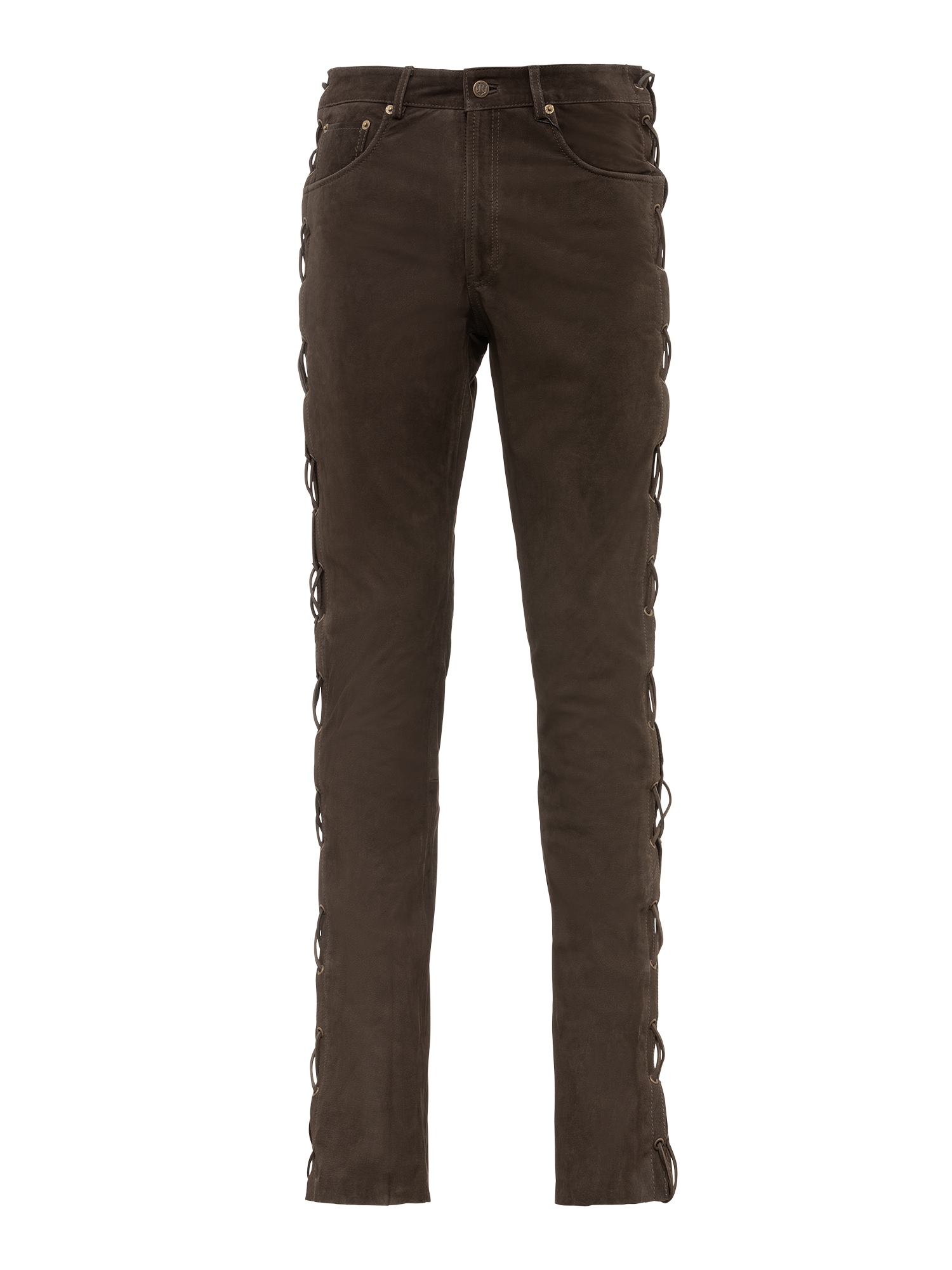 RICANO Lederhose "Lederhose S/L RT-101 (Buff Nubuk - geschnürt)" Handgefertigt aus echtem Leder