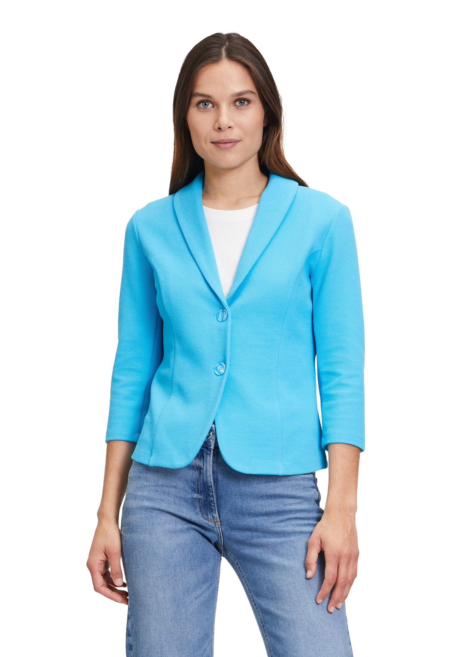 Betty Barclay Jackenblazer "Betty Barclay Jerseyjacke mit Knöpfen", Kragen