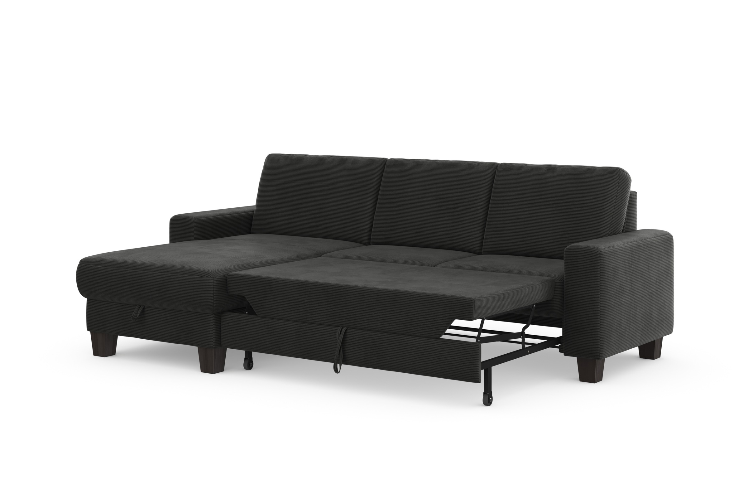 Home affaire Ecksofa »Summer L-Form«, mit Recamiere, mit oder ohne Bettfunktion und Bettkasten, Cord-Bezug