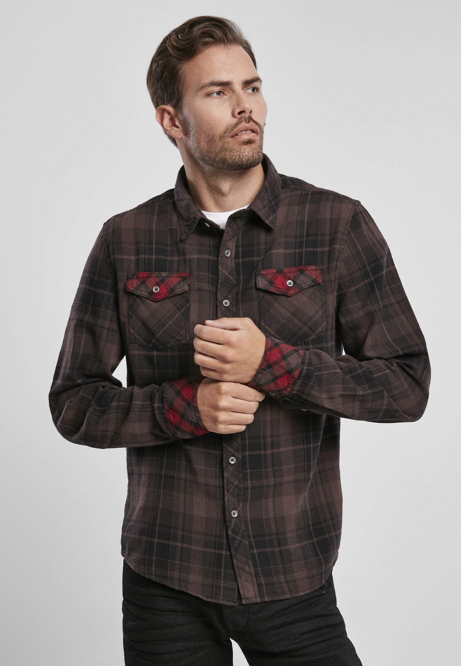 Brandit Langarmhemd "Brandit Herren Duncan Checked Shirt", (1 tlg.)