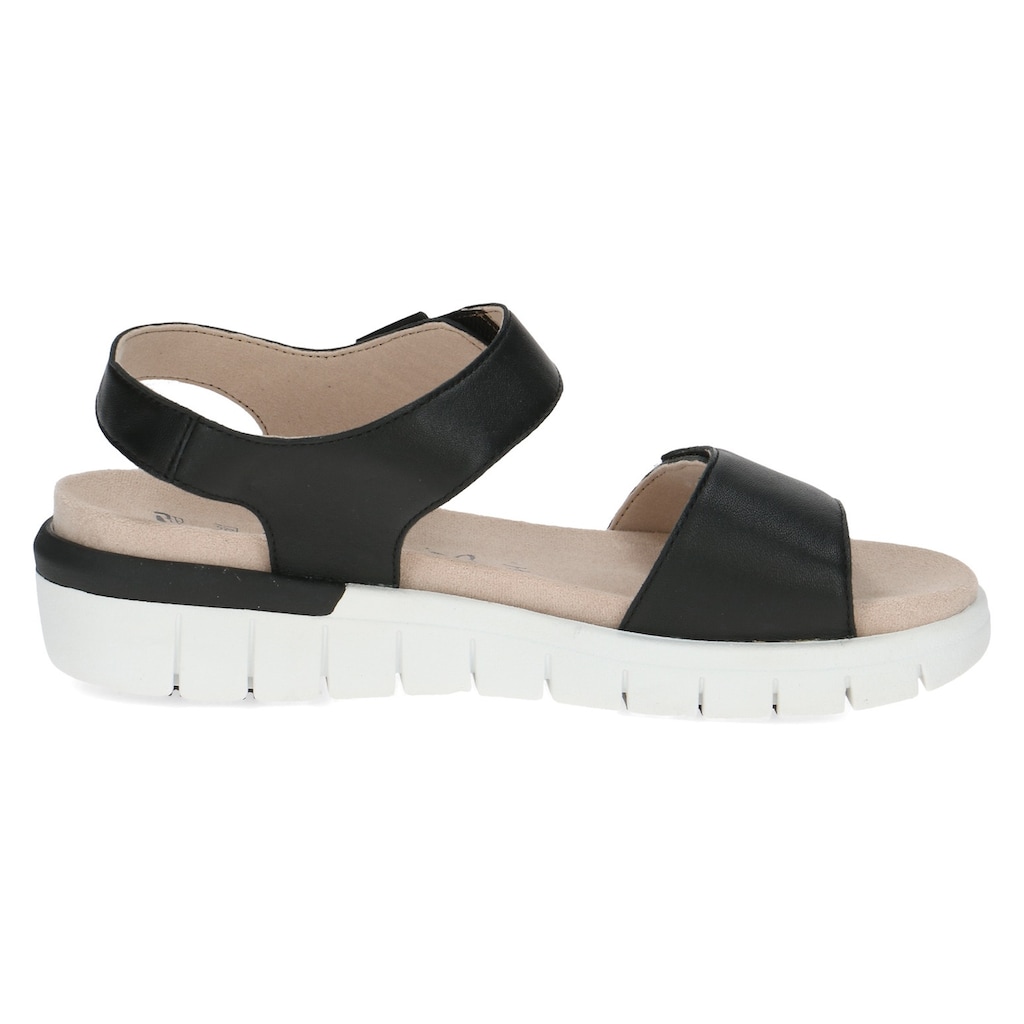 Caprice Sandale, Sommerschuh, Sandalette, Klettschuh, mit Klettverschluss, Weite H