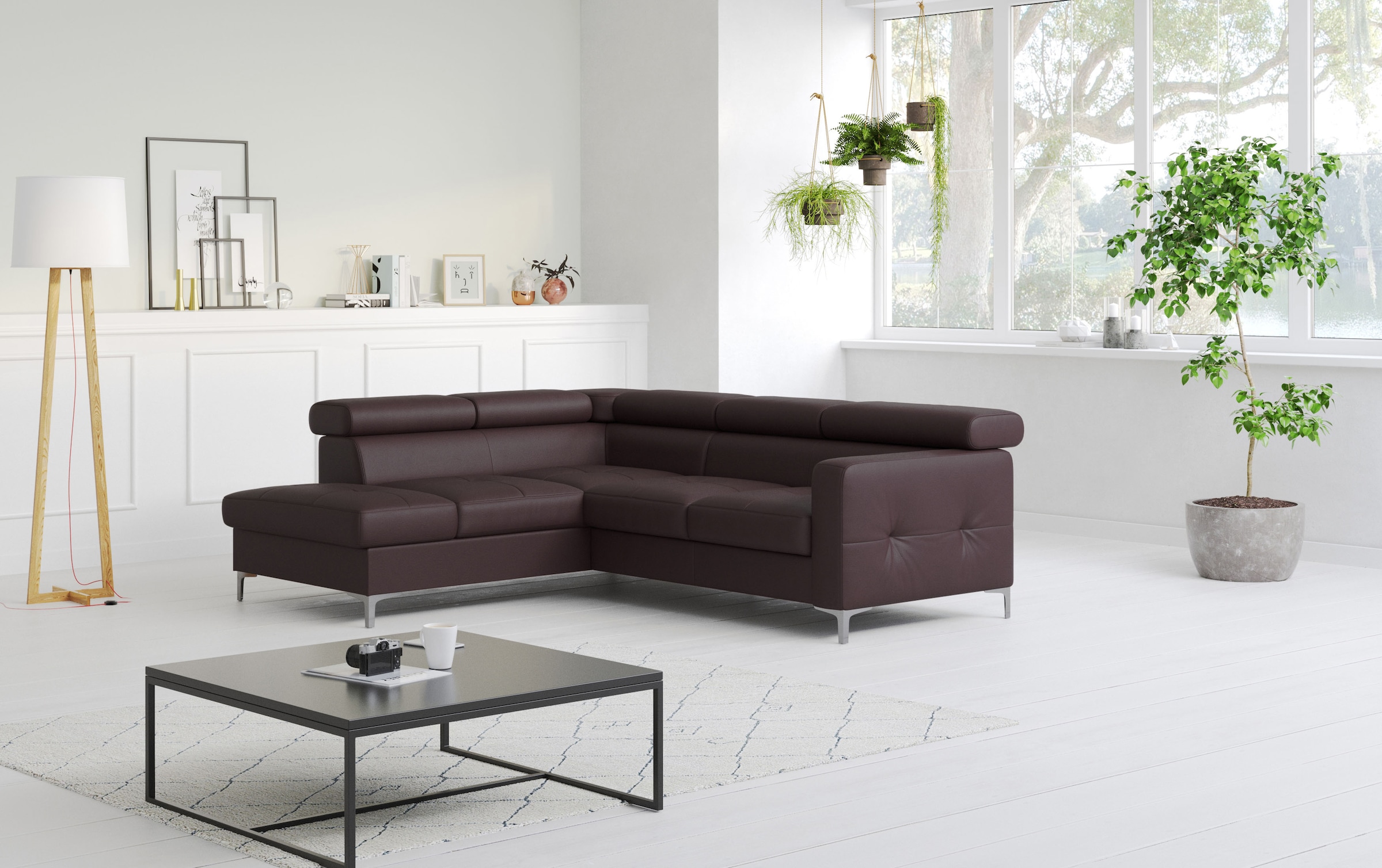 COTTA Ecksofa "Sammy L-Form" mit Kopfteilverstellung, wahlweise mit Bettfun günstig online kaufen