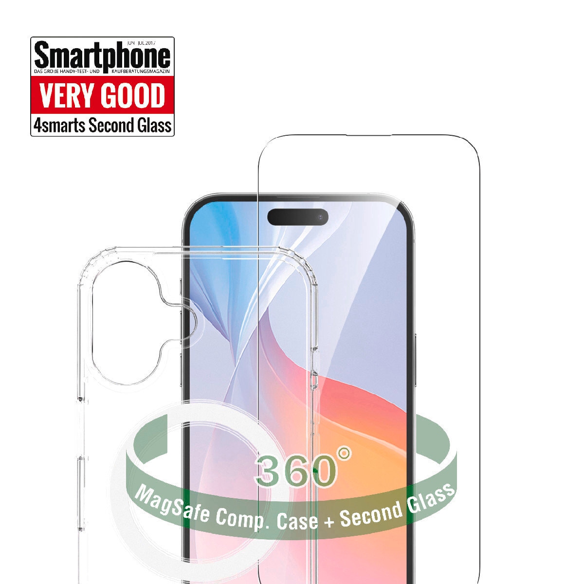 4smarts Handyhülle »360° Premium Protection Set für Apple iPhone 16 Plus«, Backcover, Schutzhülle, Handyschutzhülle, Case, Schutzcase, stoßfest