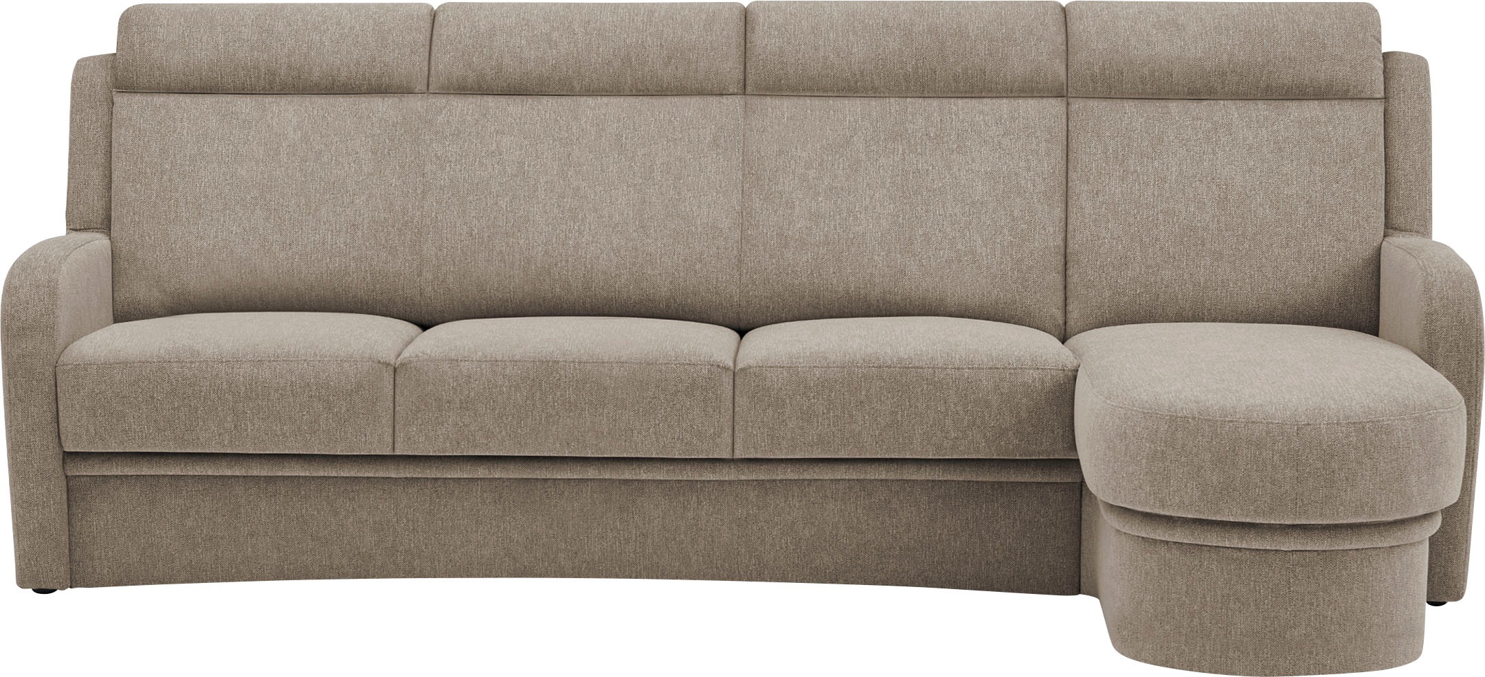 VILLA BECK Ecksofa »Varese L-Form«, (2 St.), Kopfteilverstellung, wahlweise mit Sitzvorzug, in Sitzhöhe 46 cm
