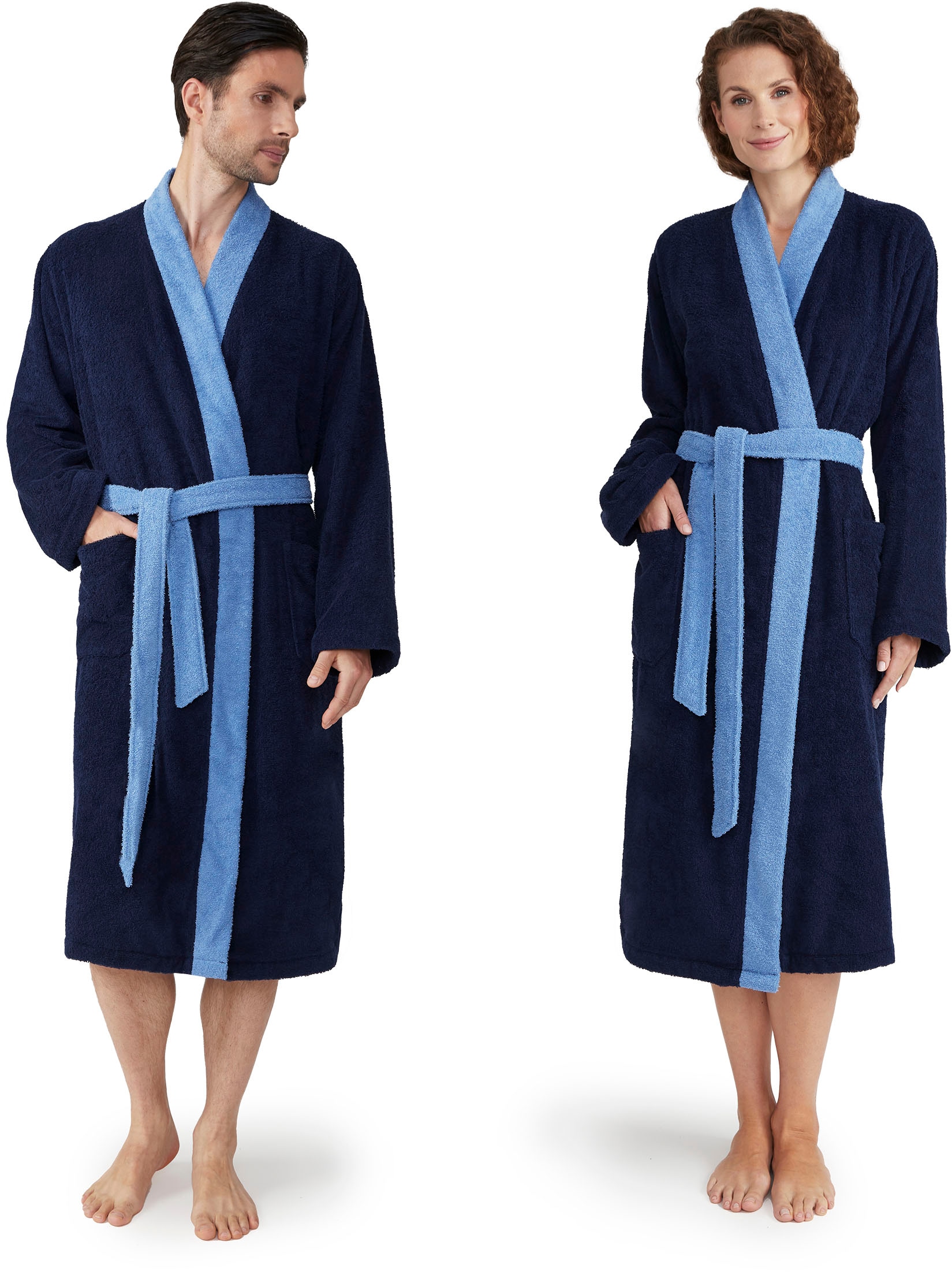 Möve Unisex-Bademantel "Superwuschel Kimono mit Blende", (1 St.), ideal für günstig online kaufen
