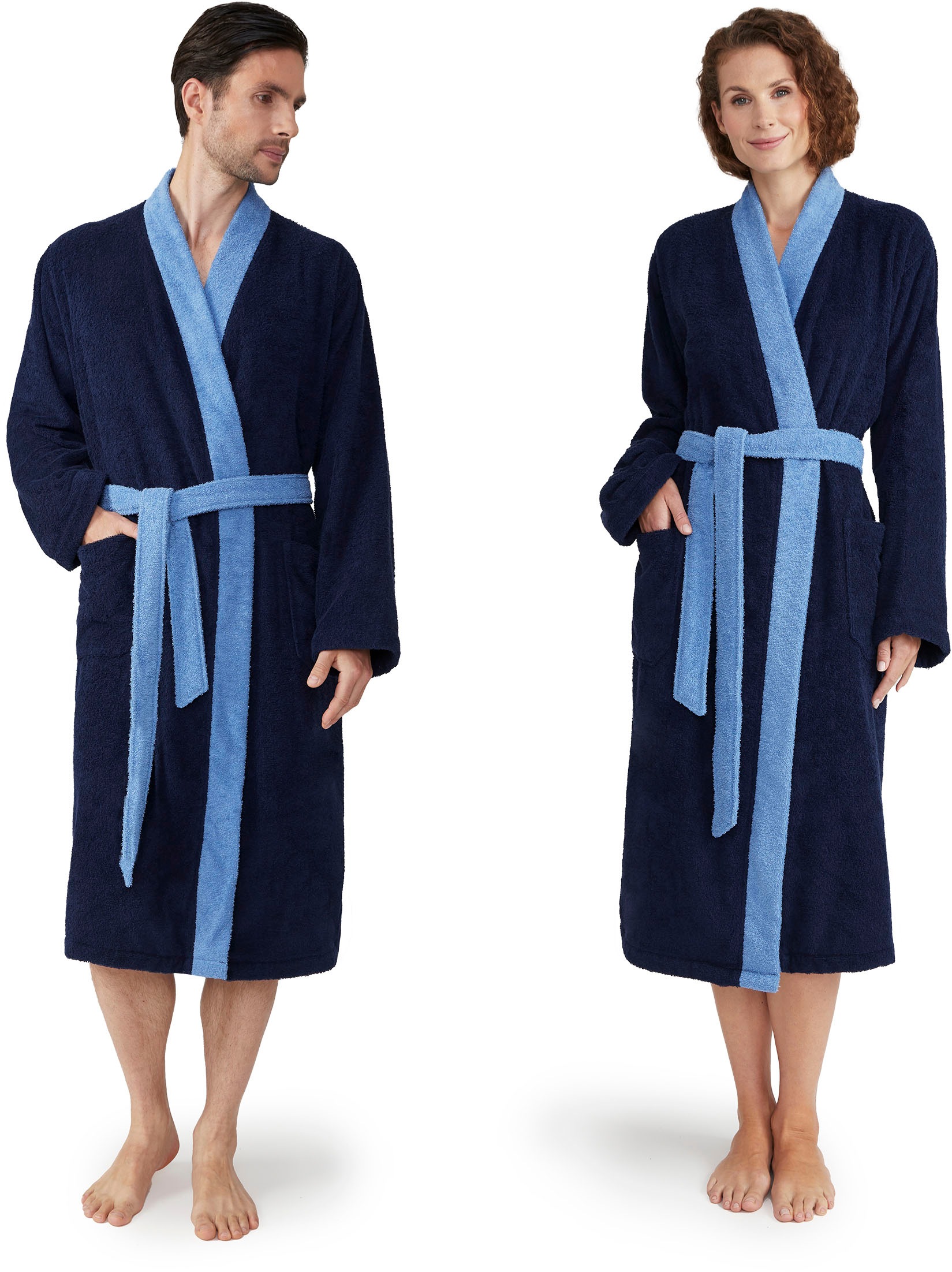 Möve Unisex-Bademantel "Superwuschel Kimono mit Blende" 1 Stk. tlg., ideal günstig online kaufen