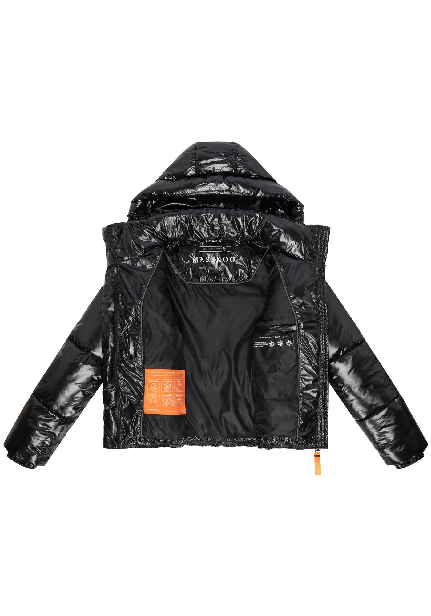 Marikoo Winterjacke »Skyraa«, Leicht glänzendes Obermaterial mit moderner Steppung
