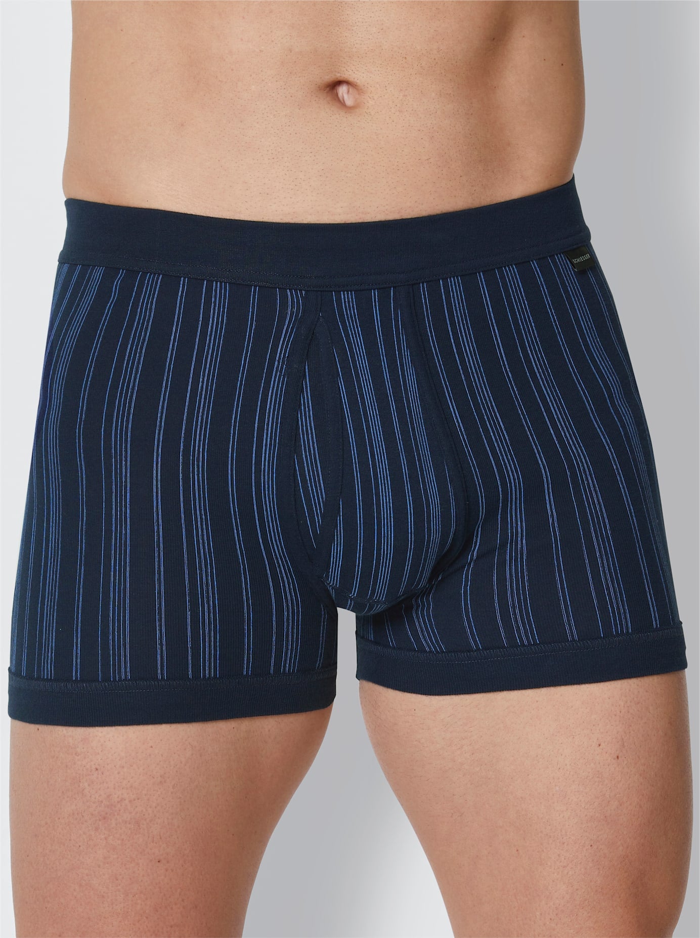 SCHIESSER Herren Schlüpfer, Gr. 6, blau, 100% Baumwolle, Unterhosen
