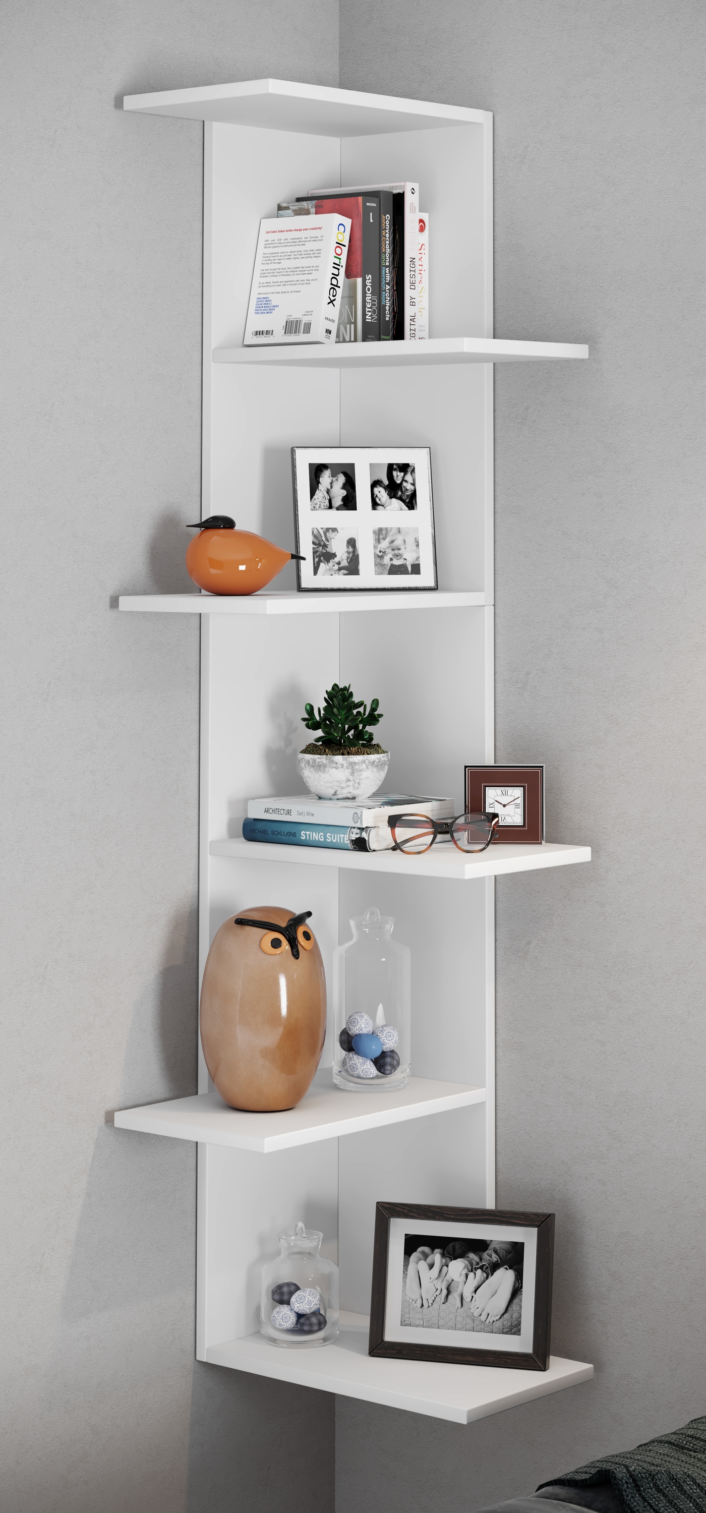 VCM Wandregal »Holz Wandregal Hängeregal Eckregal Regal Balos XL« 1 Stk. tlg.