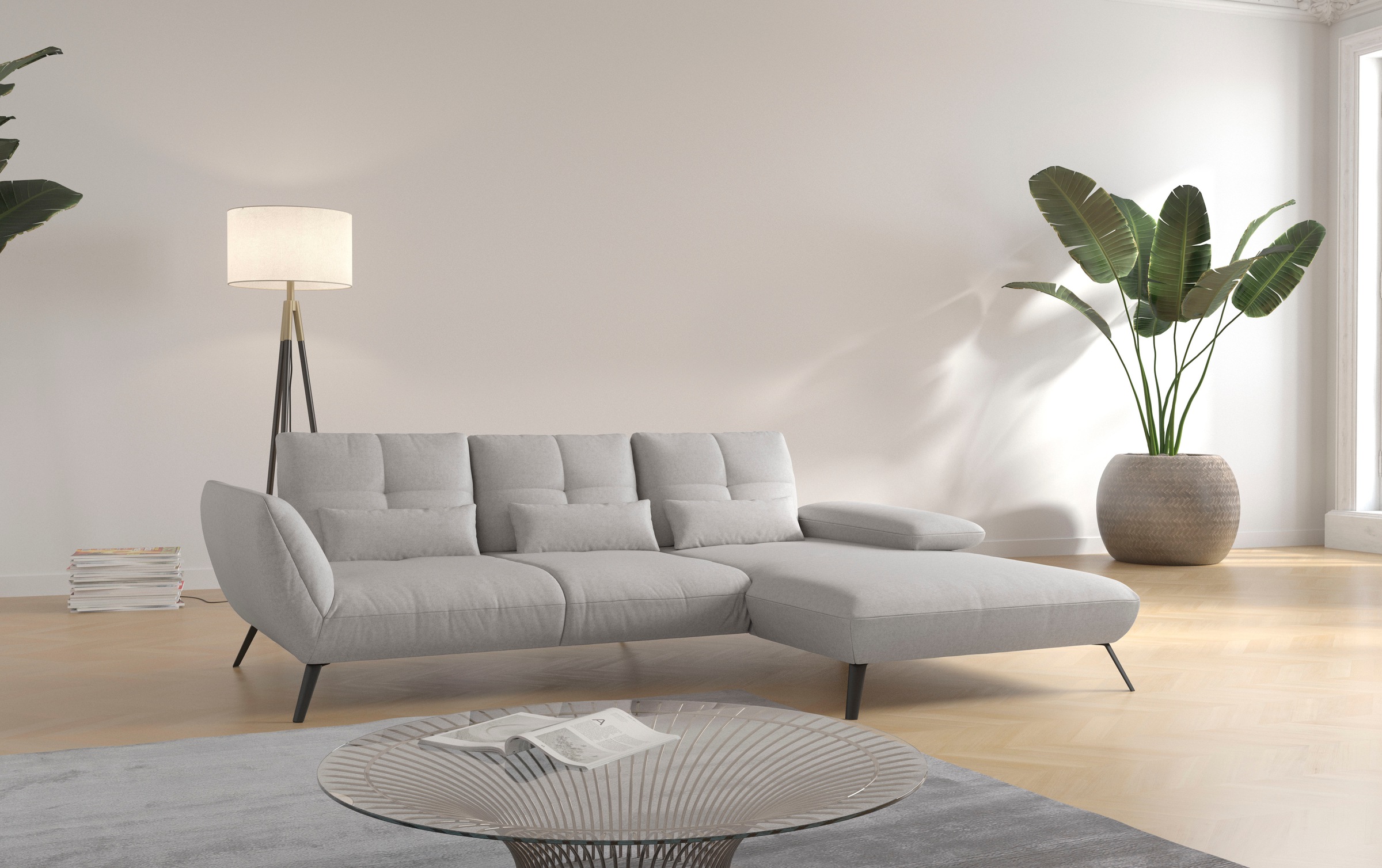 OTTO home Ecksofa "Mikado L-Form" inkl. Sitztiefenverstellung und Armteilve günstig online kaufen
