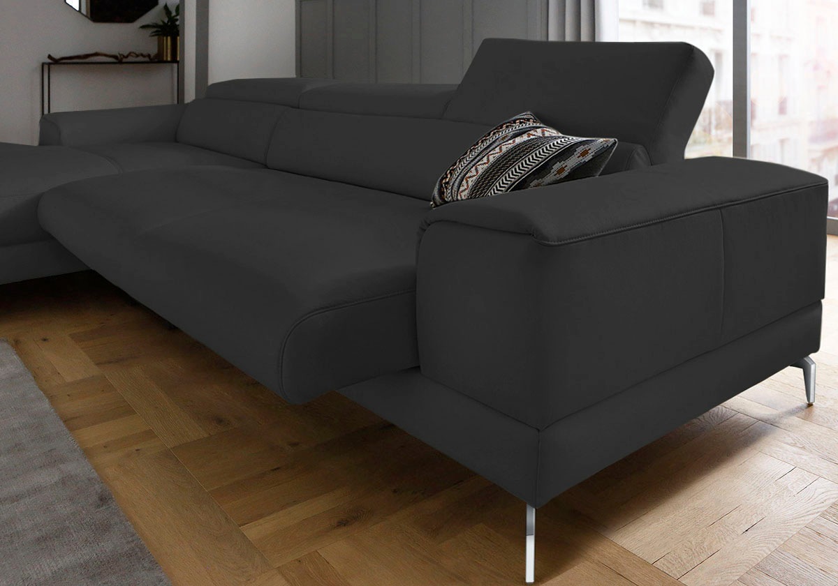 Thumbnail - W.SCHILLIG Ecksofa "piedroo, Designsofa mit tollem Sitzkomfort, elegant und bequem, L-Form", Kopfteilverstellung, wahlwe...
