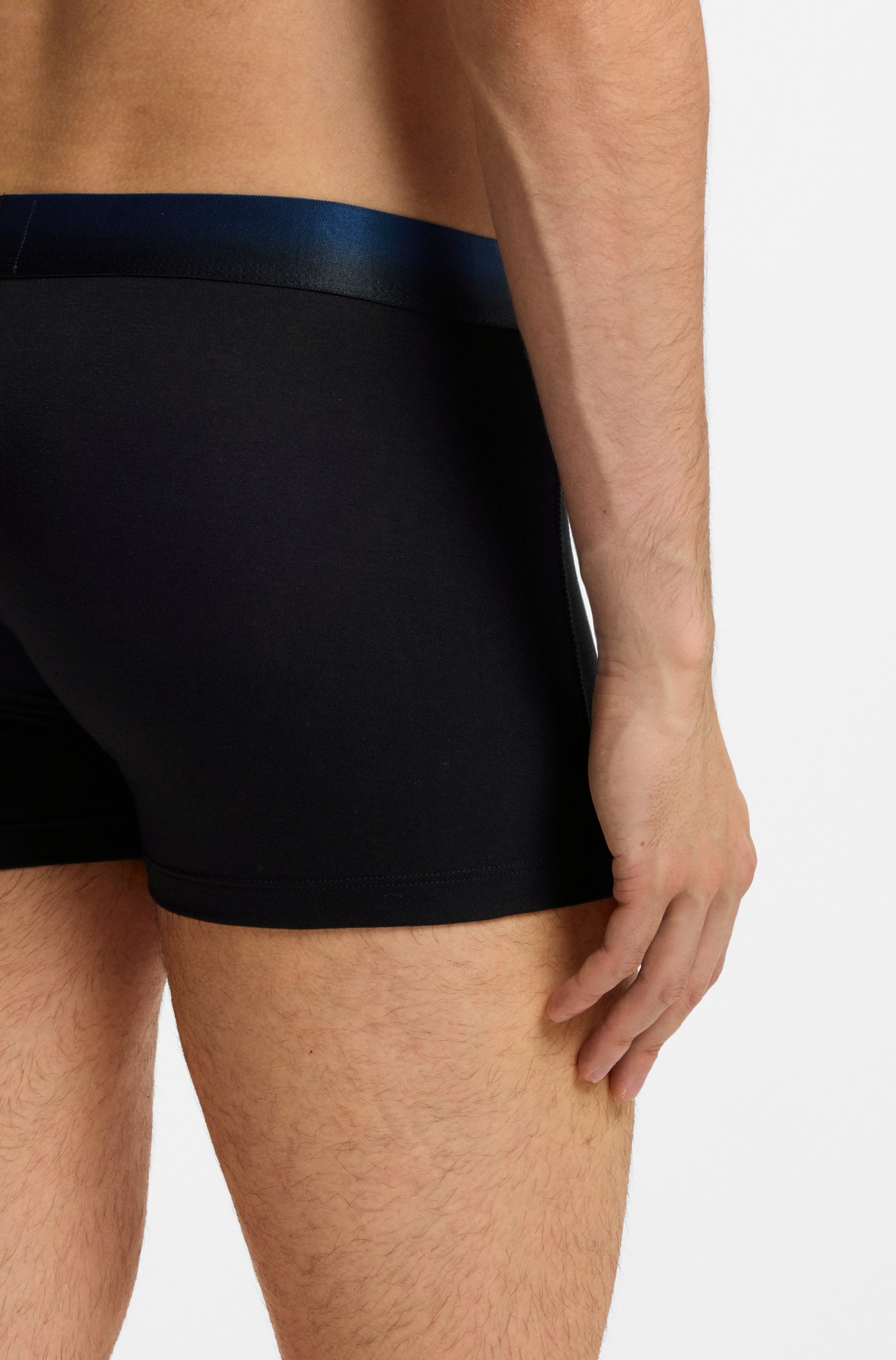 HUGO Underwear Trunk 3 Stk. elastischer Bund mit Sprühfärbemuster und Logo