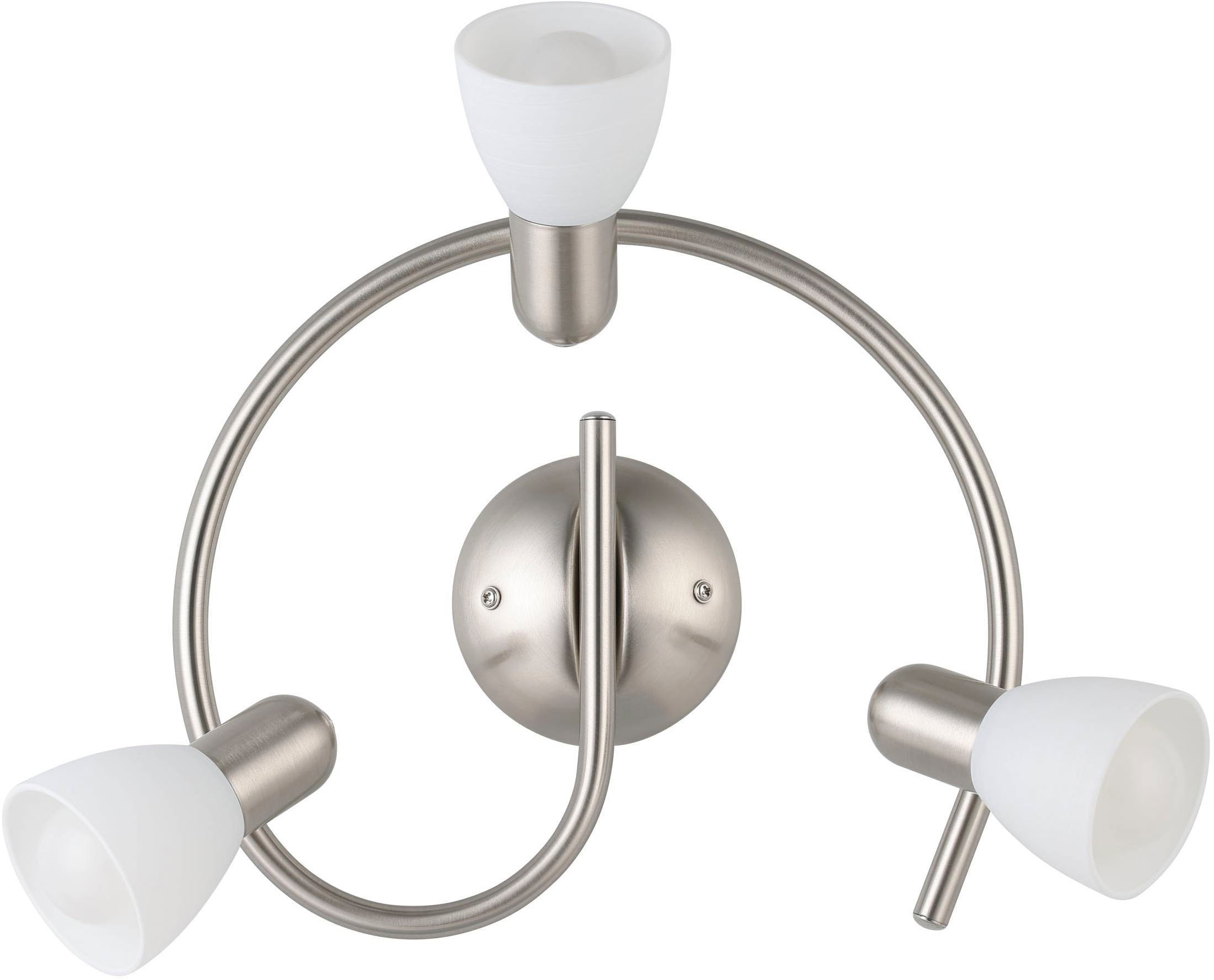 EGLO Deckenleuchte »Dakar 1 Deckenlampe, Deckenspot aus Stahl und Glas, E14, Deckenleuchte« E14 1 Stk. Spot - Ø29,5 cm - nickel-matt - 3X40W exkl.