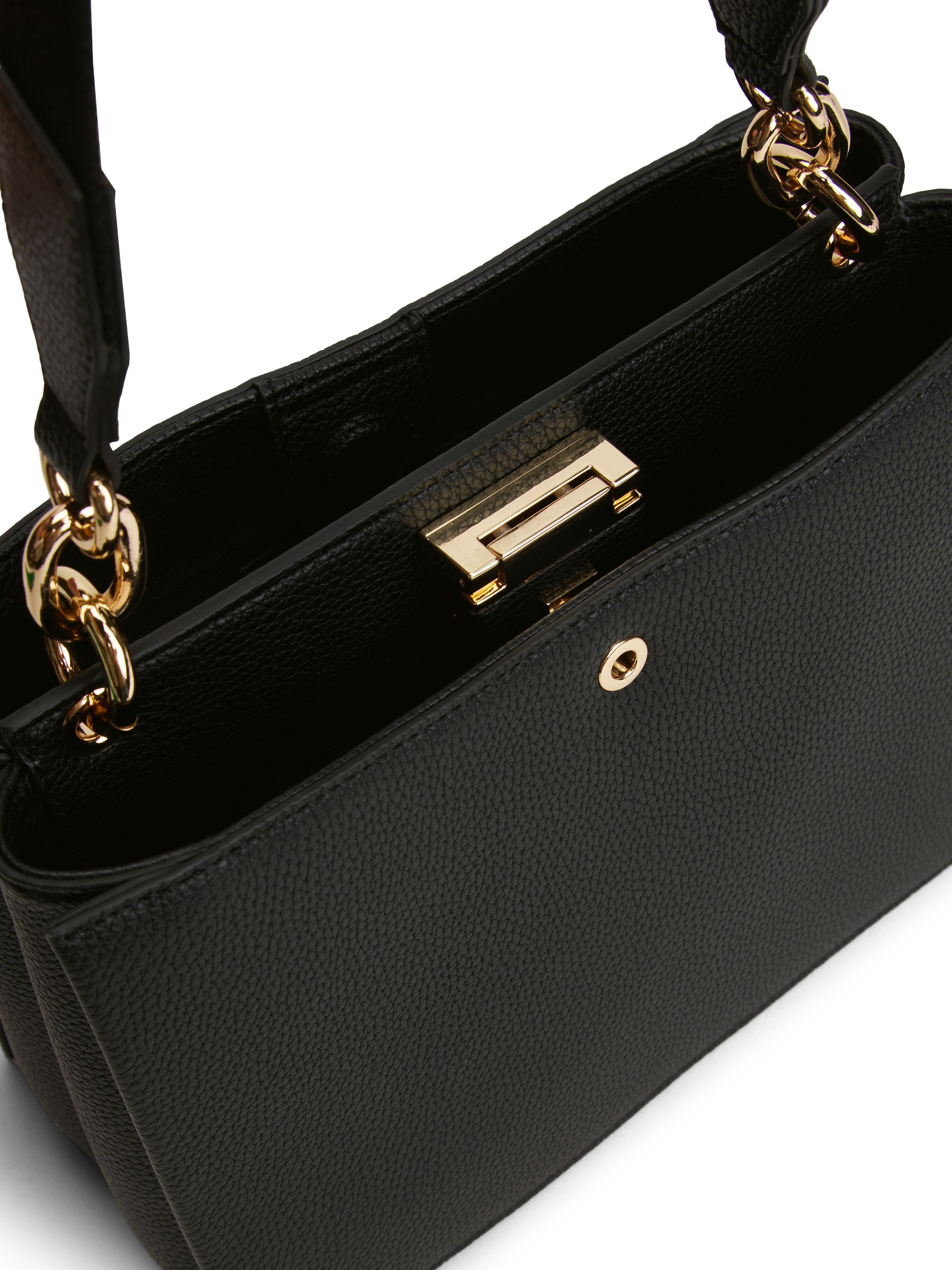 Tommy Hilfiger Satchel »TH HER MED SATCHEL«, Damen Handtasche, Tragetasche, Umhängetasche mit TH- Steckverschluss