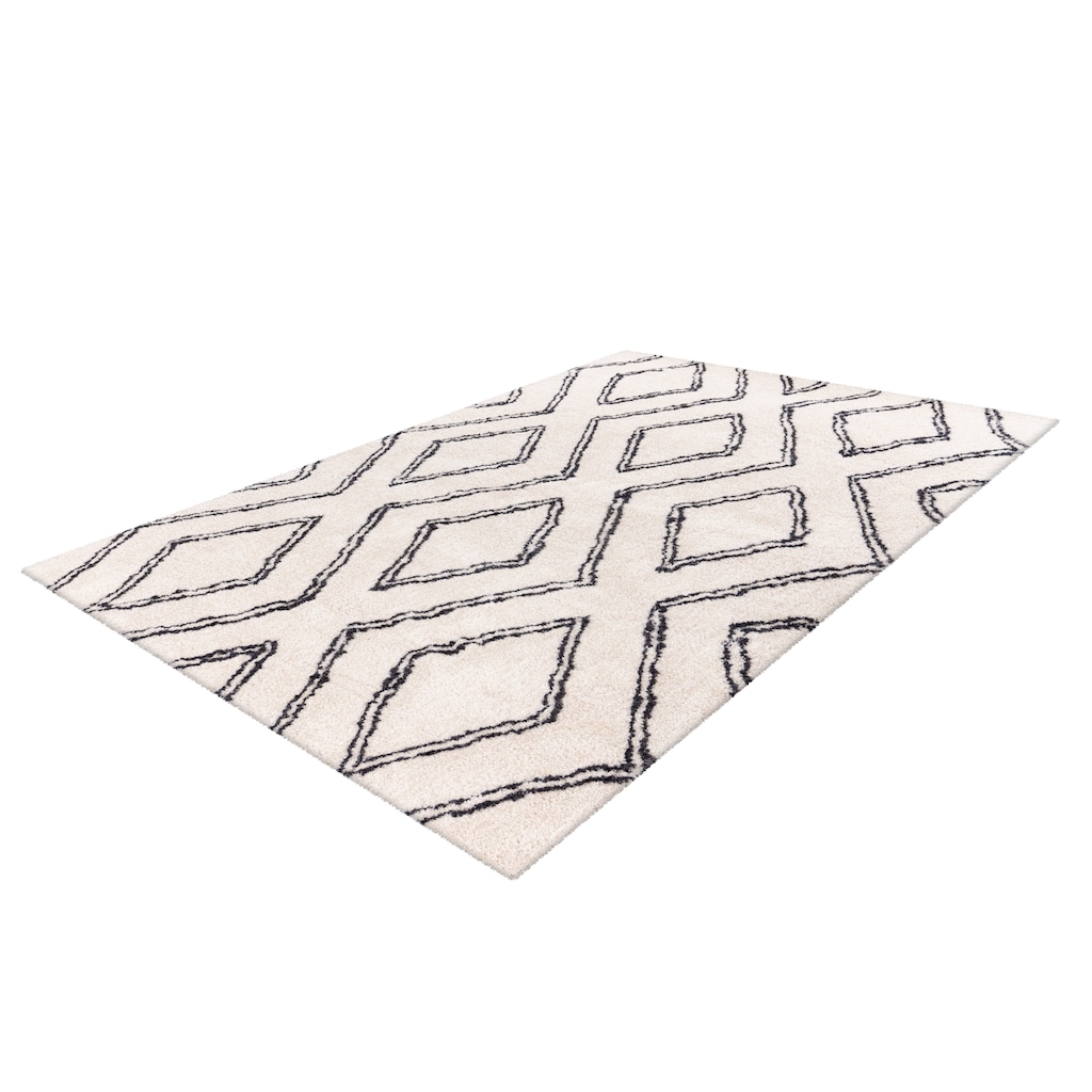 me gusta Teppich »Orlando 225«, rechteckig, Weicher Hochflorteppich, dezent gestaltet,Fußbodenheizung geeignet