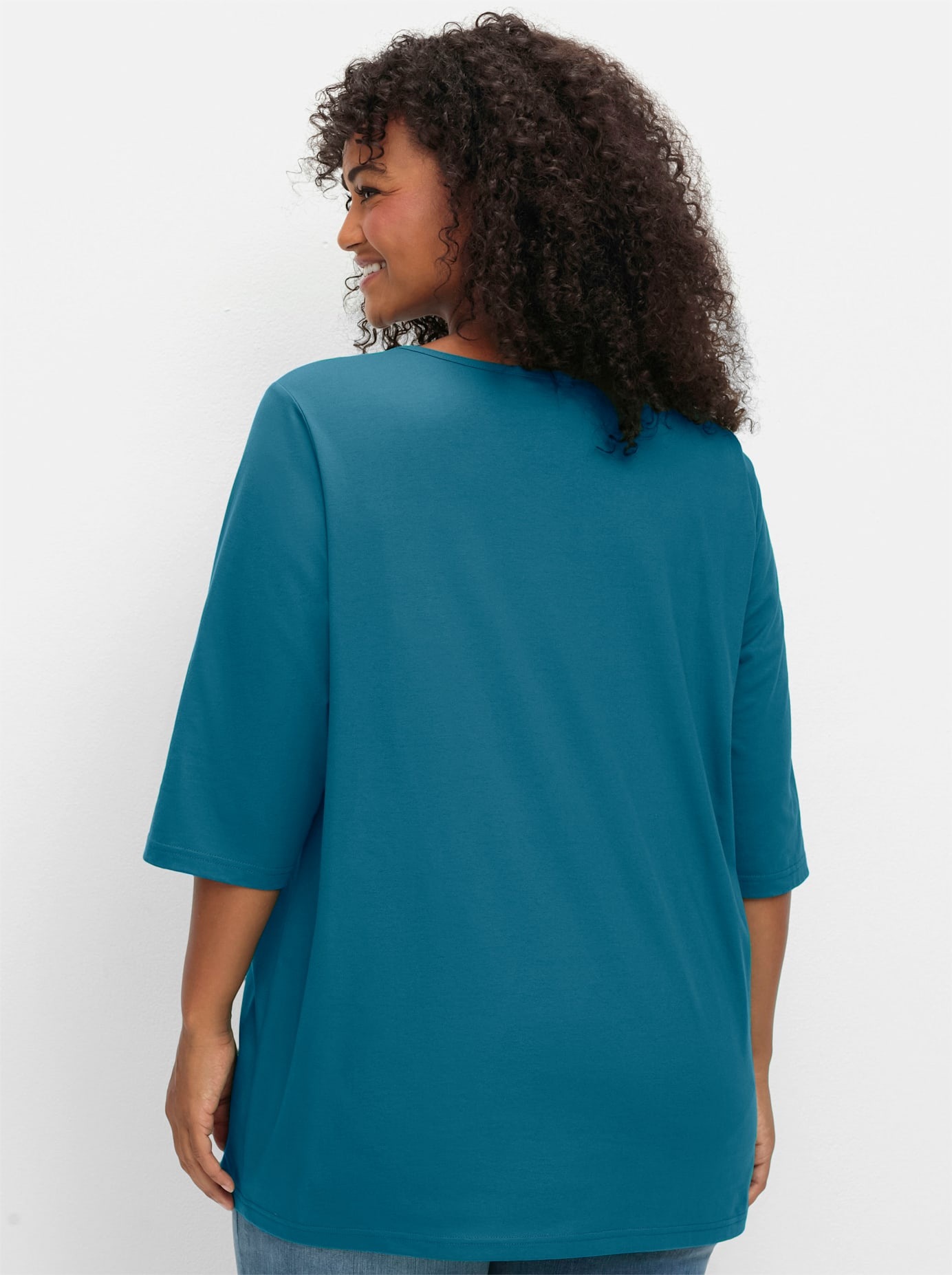 Sheego 3/4-Arm-Shirt "3/4-Arm-Shirt", (1 tlg.) günstig online kaufen