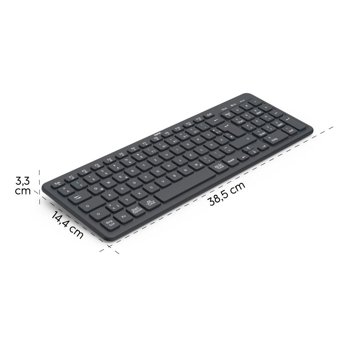 Hama Tastatur »Tastatur WK-300 (kabellos, QUERTZ, Multi-Device)«