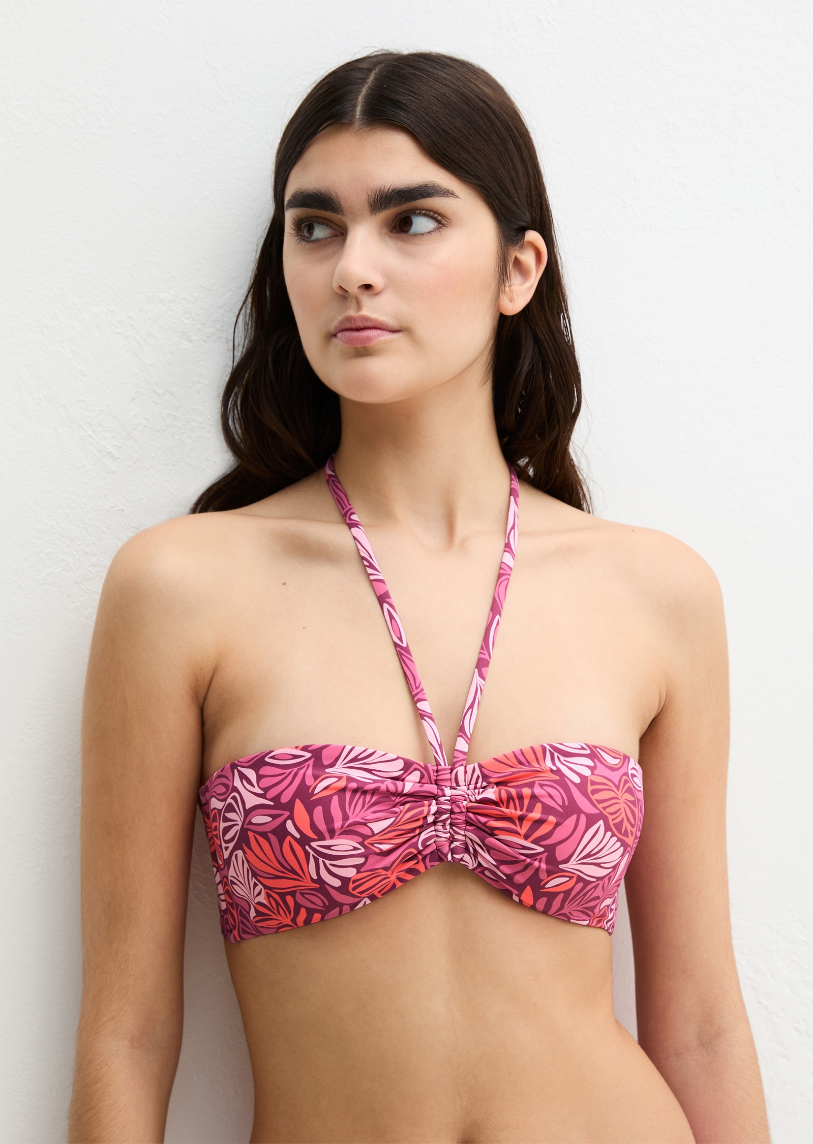 Marc OPolo Bandeau-Bikini-Top "Abstract Leaf AOP" günstig online kaufen