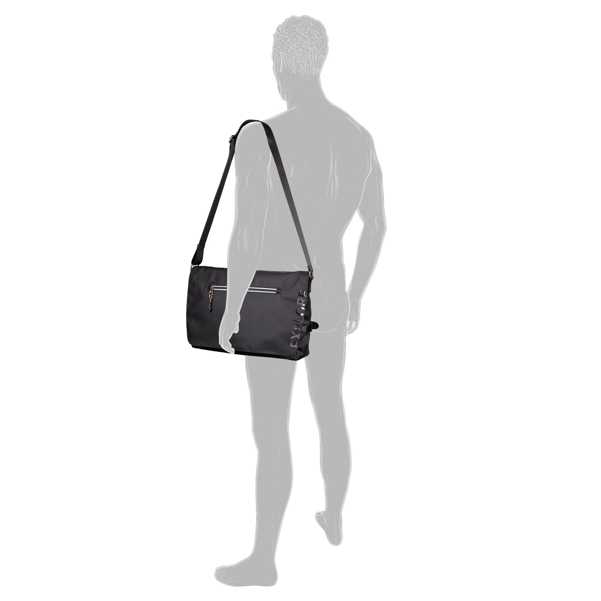 camel active Messenger Bag »Explore« Herren Umhängetasche mit reflektierende Reißverschlüsse