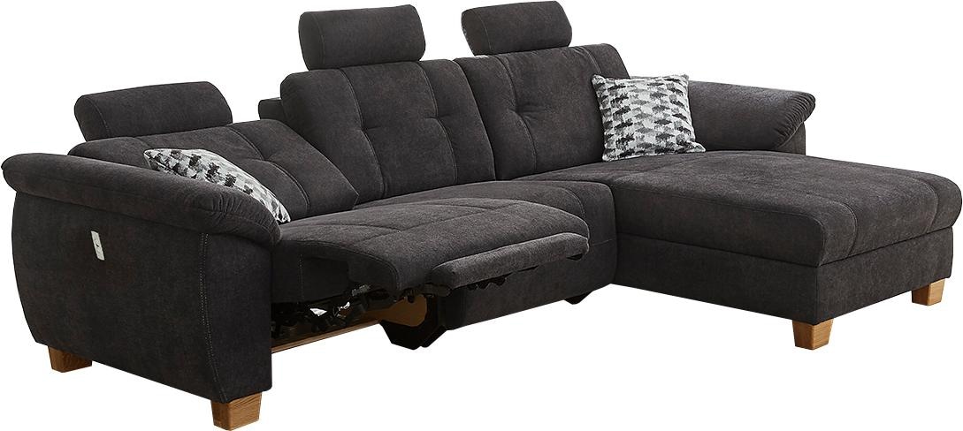 Jockenhöfer Gruppe Ecksofa »Savona L-Form«, jeweils mit USB-Ladestation an der Armlehne und mit Relaxfunktion