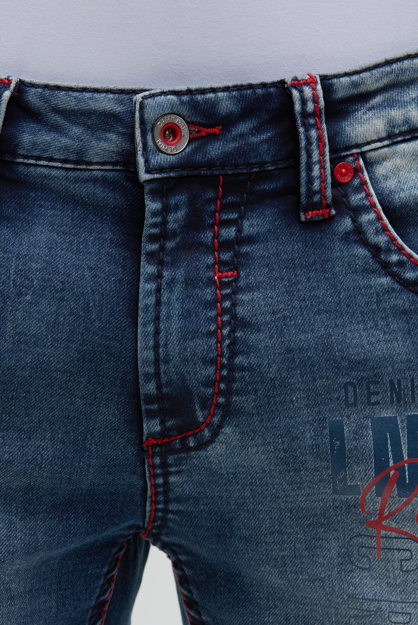 Camp David Regular Fit Jeans Light Vintage Print 33/34 3