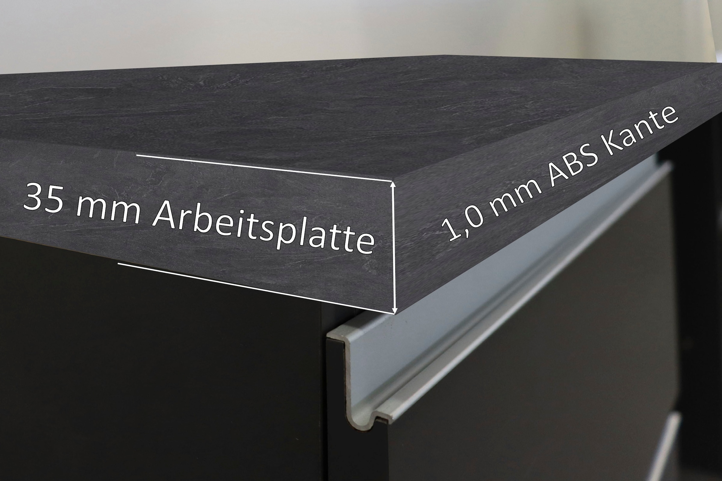 KOCHSTATION Küchenzeile »KS-Sole«, Breite 256 cm, mit Geschirr-Abtropfschrank, ohne E-Geräte