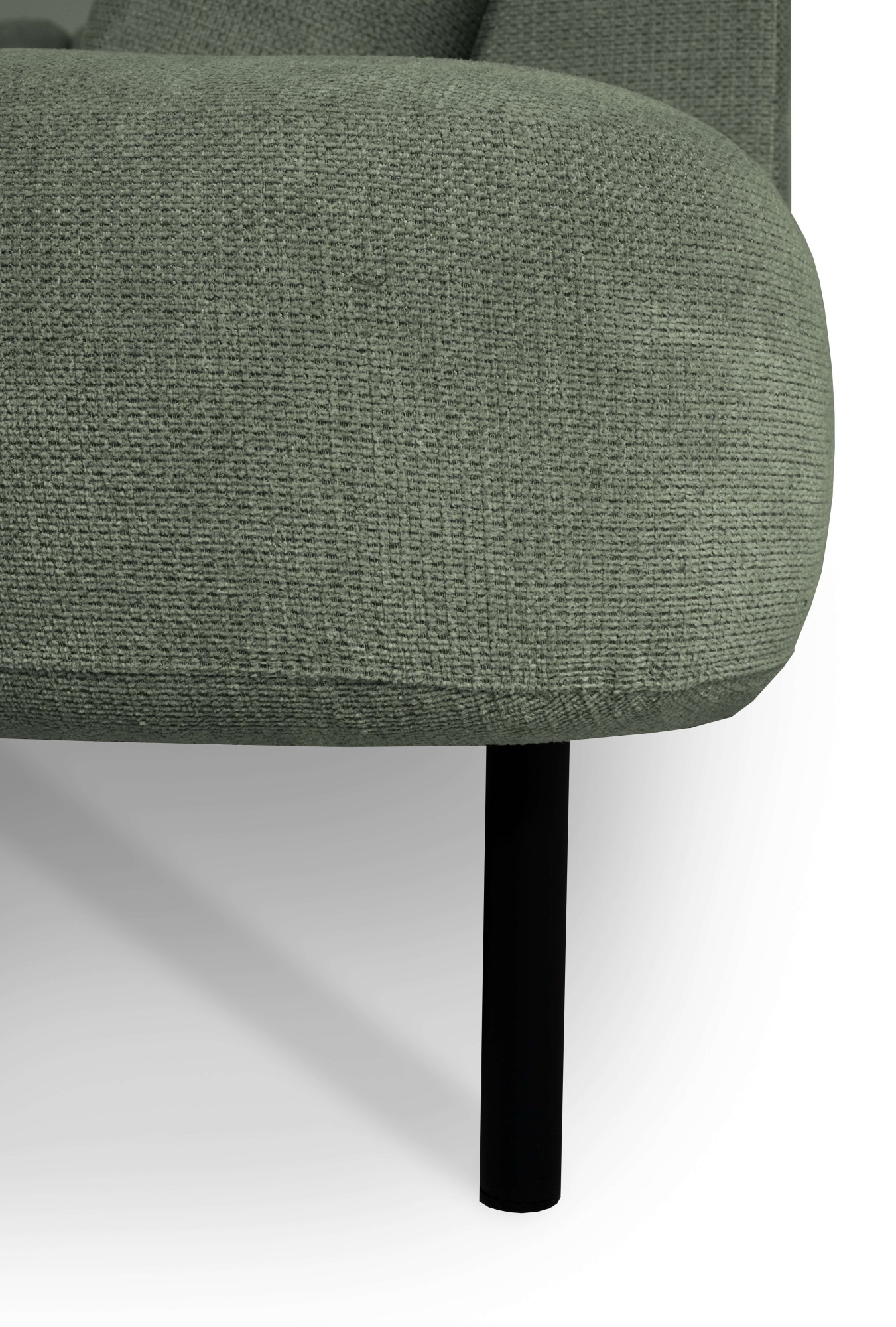 Places of Style Wohnlandschaft »Cesola«, in weichem Chenille-Stoff, Breite 327 cm, mit schwarzen Metallfüßen