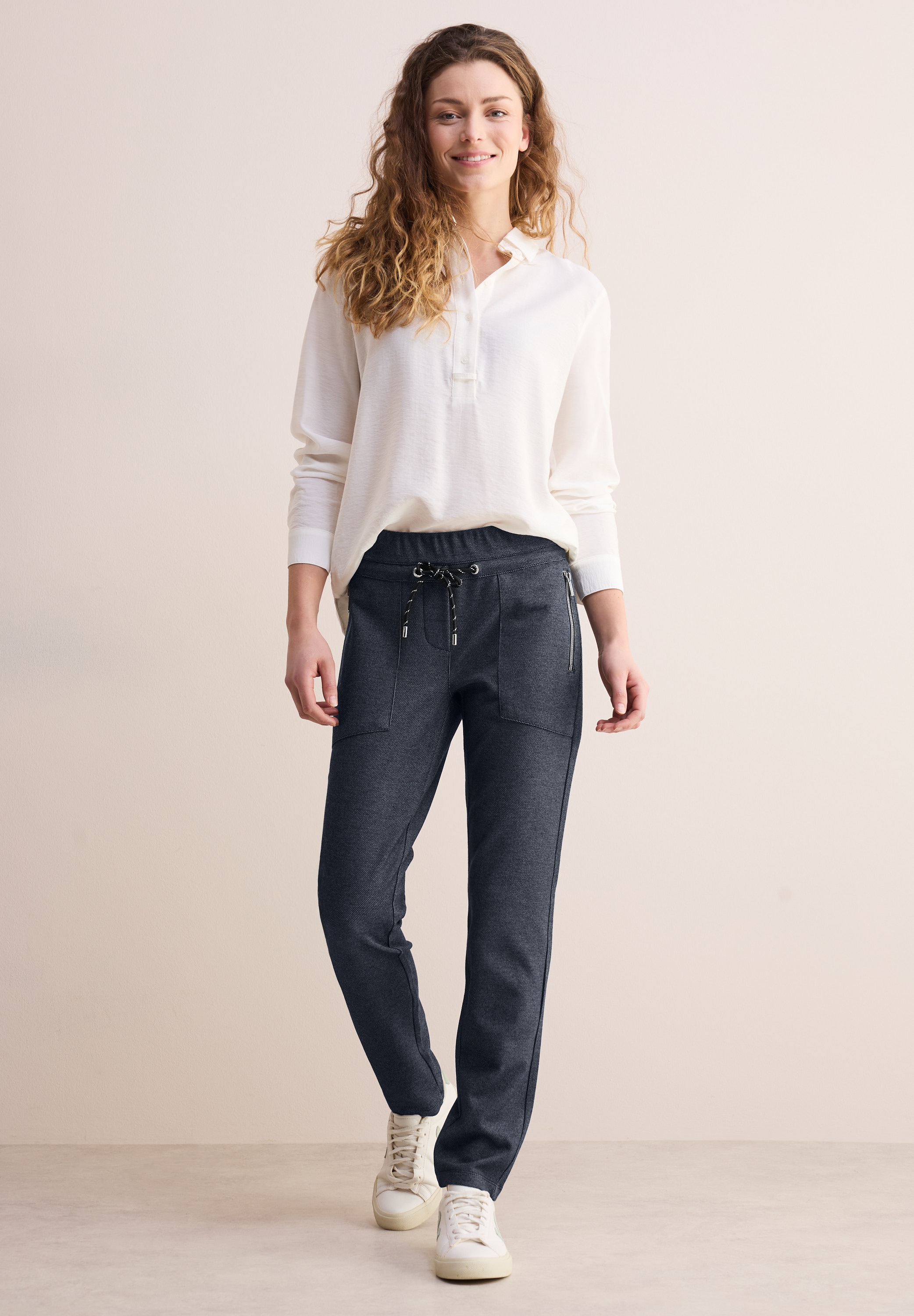 Cecil Stoffhose, im elastischen Materialmix