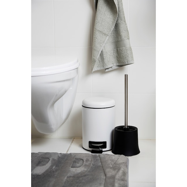 WENKO WC-Garnitur »Basic Schwarz«, Set, 1 St., aus  Polypropylen-Edelstahl-Kunststoff, schwarz kaufen | BAUR