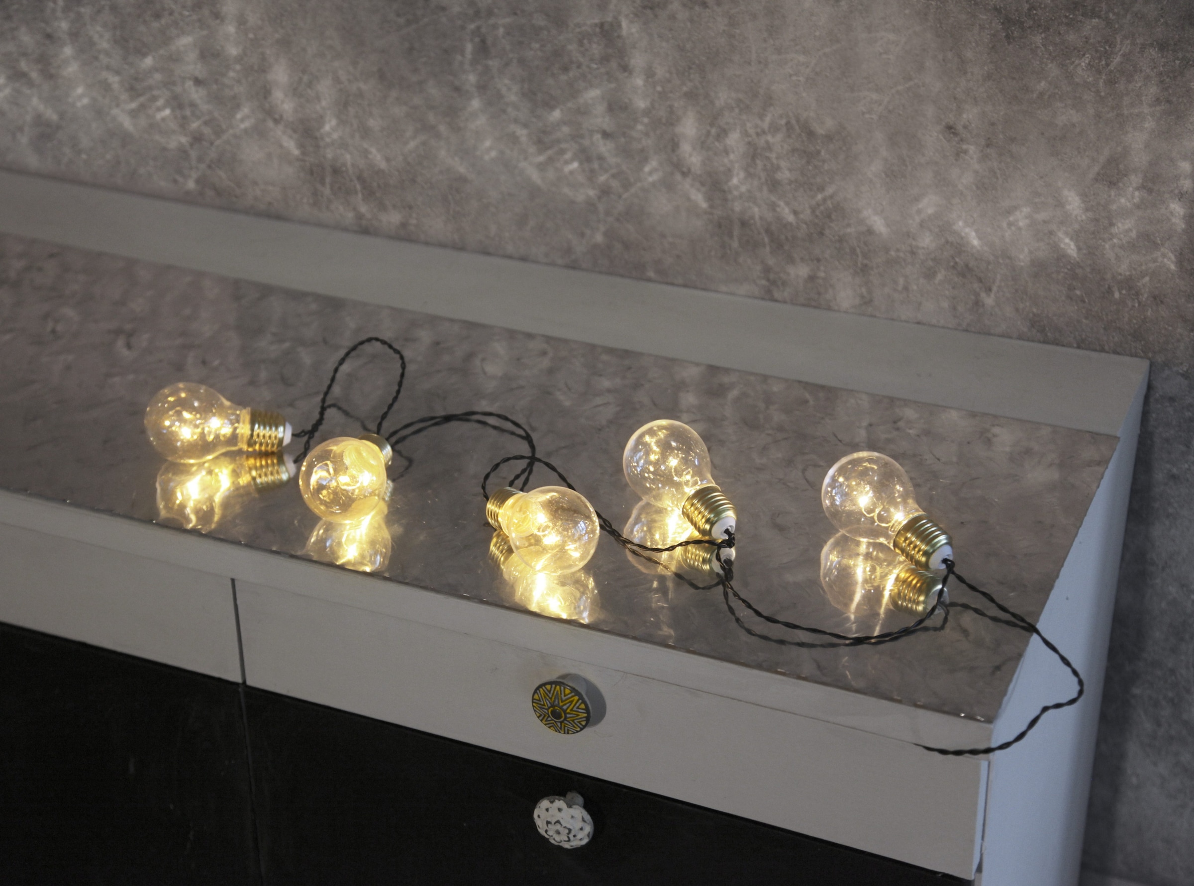 Parforce Traditional Hunting LED-Lichterkette »Glow« 5 Stk.-flammig ca.100 cm Länge, Batterie, Timer, Vierfarb-Karton