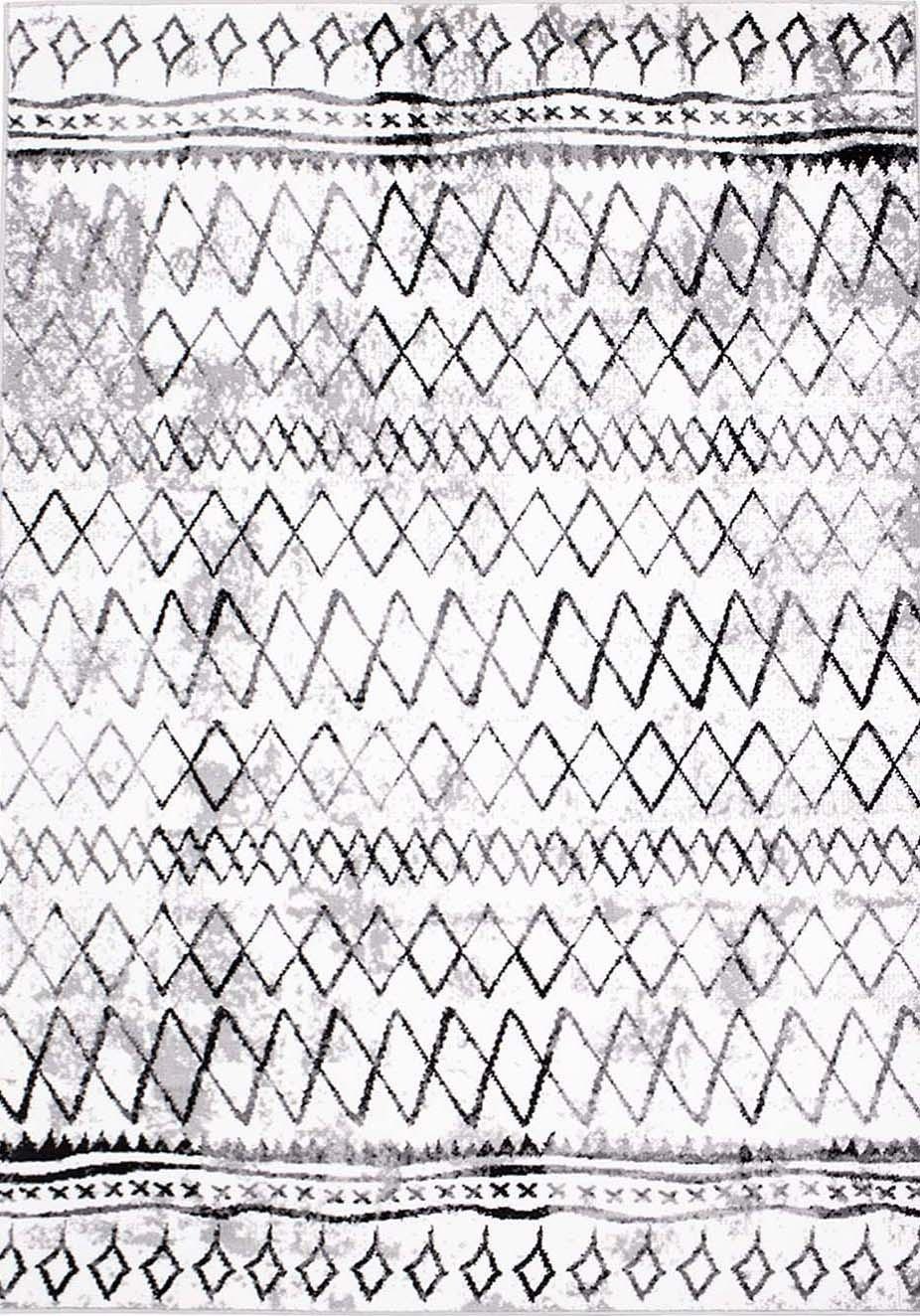 Thumbnail - Carpet City Teppich "Timeless 7547" rechteckig 6 mm Höhe Kurzflor, Modern, Zickzack-Muster, ideal für Wohnzimmer & Schla...