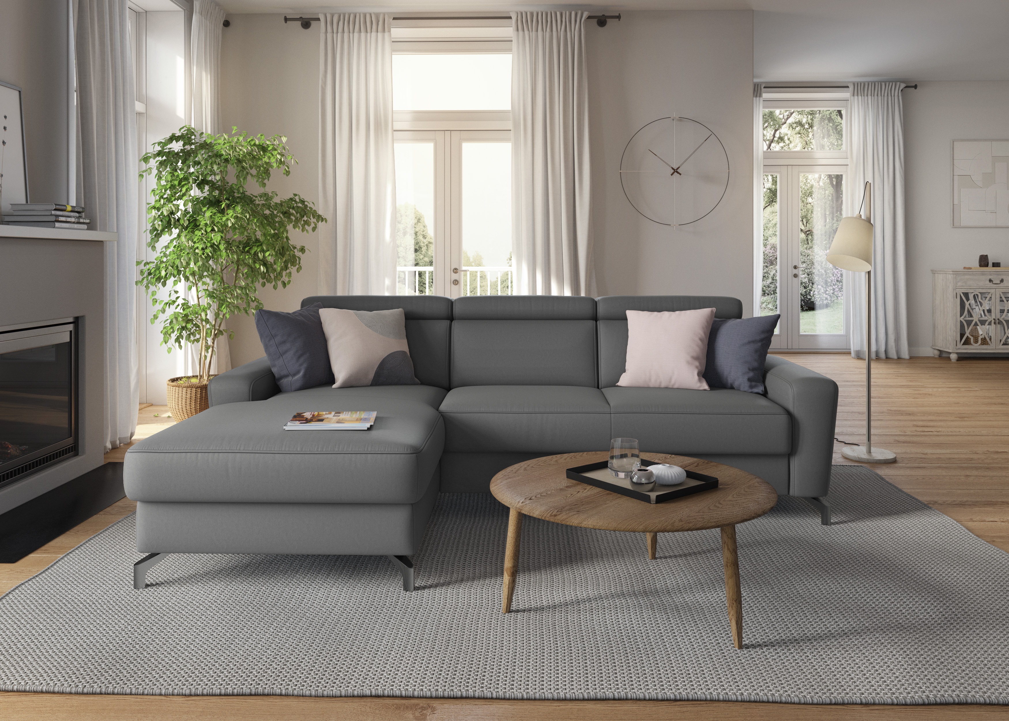 Thumbnail - sit&more Ecksofa "Scarlett L-Form", inklusive Kopfteilverstellung, wahlweise mit Bettfunktion, Bettkasten