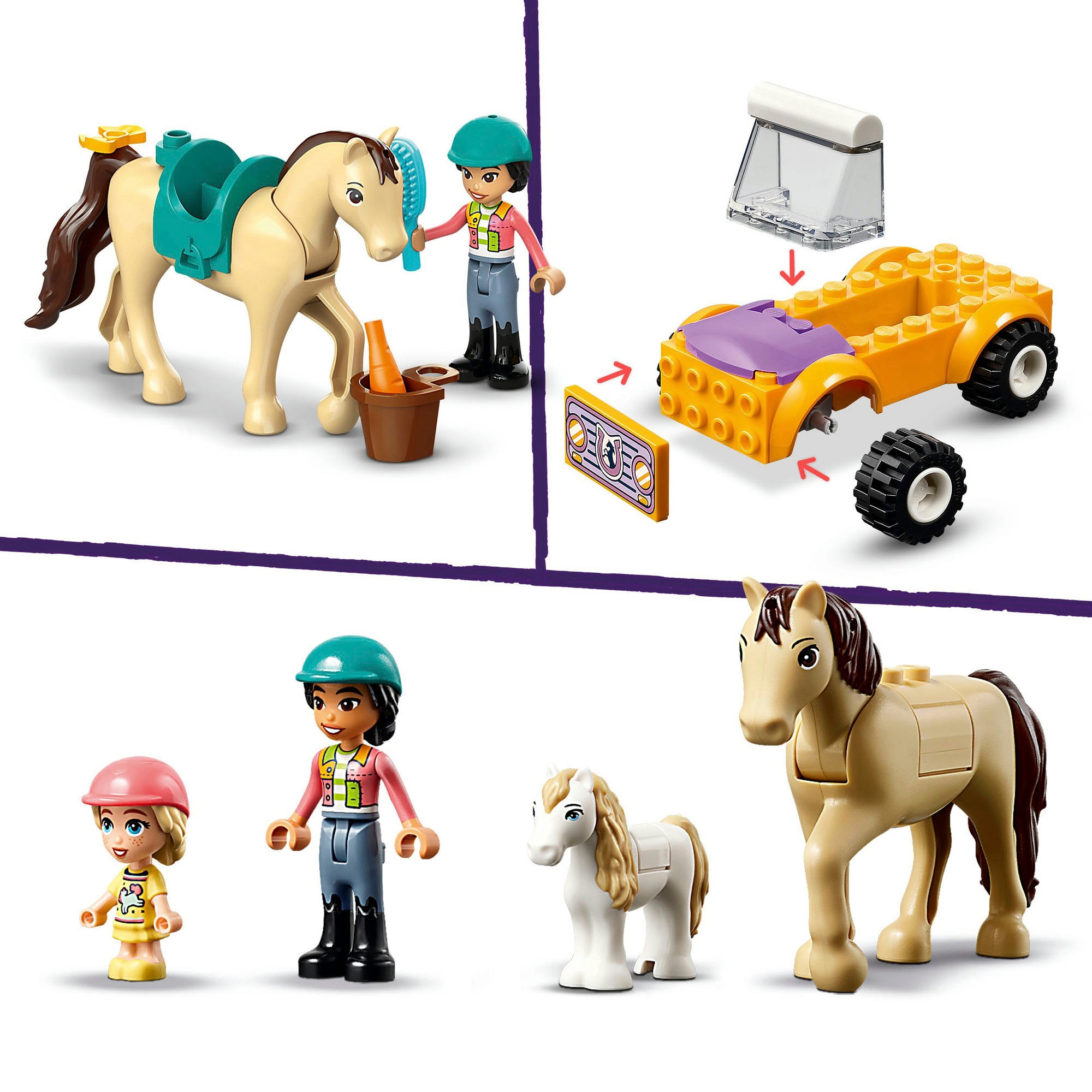 LEGO® Konstruktionsspielsteine »Pferde- und Pony-Anhänger (42634), LEGO Friends«, (105 St.), Made in Europe