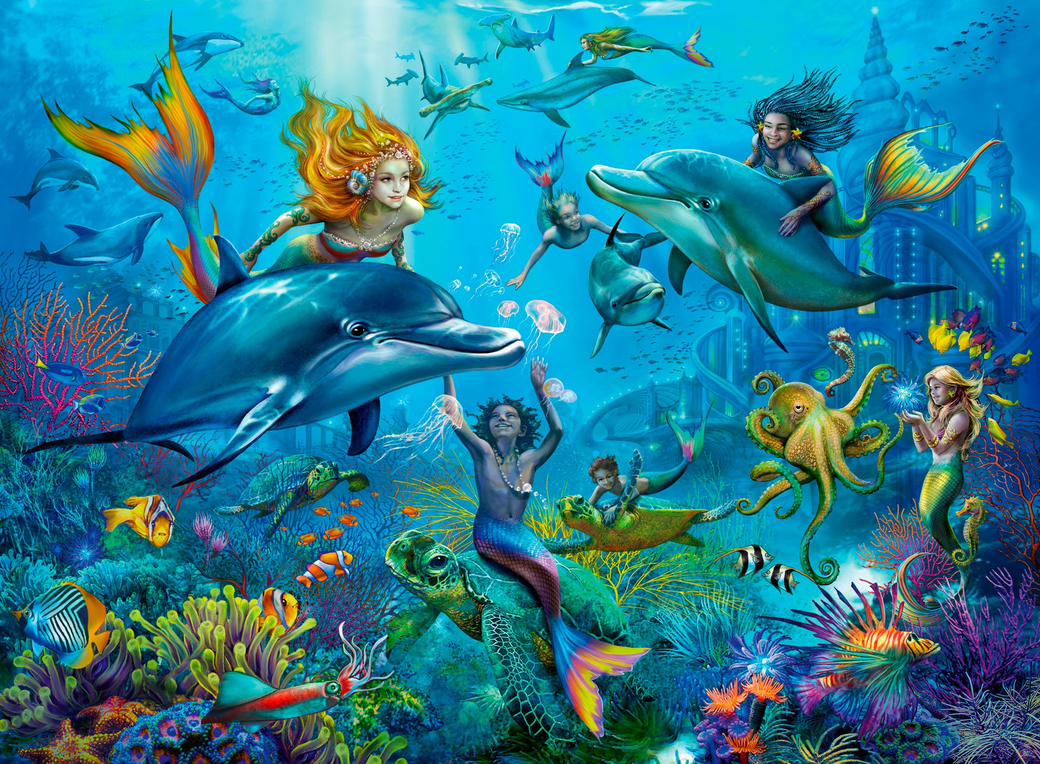 Ravensburger Puzzle »Abenteuer unter Wasser«, (100 tlg.), 100 XXL-Teile; Made in Germany
