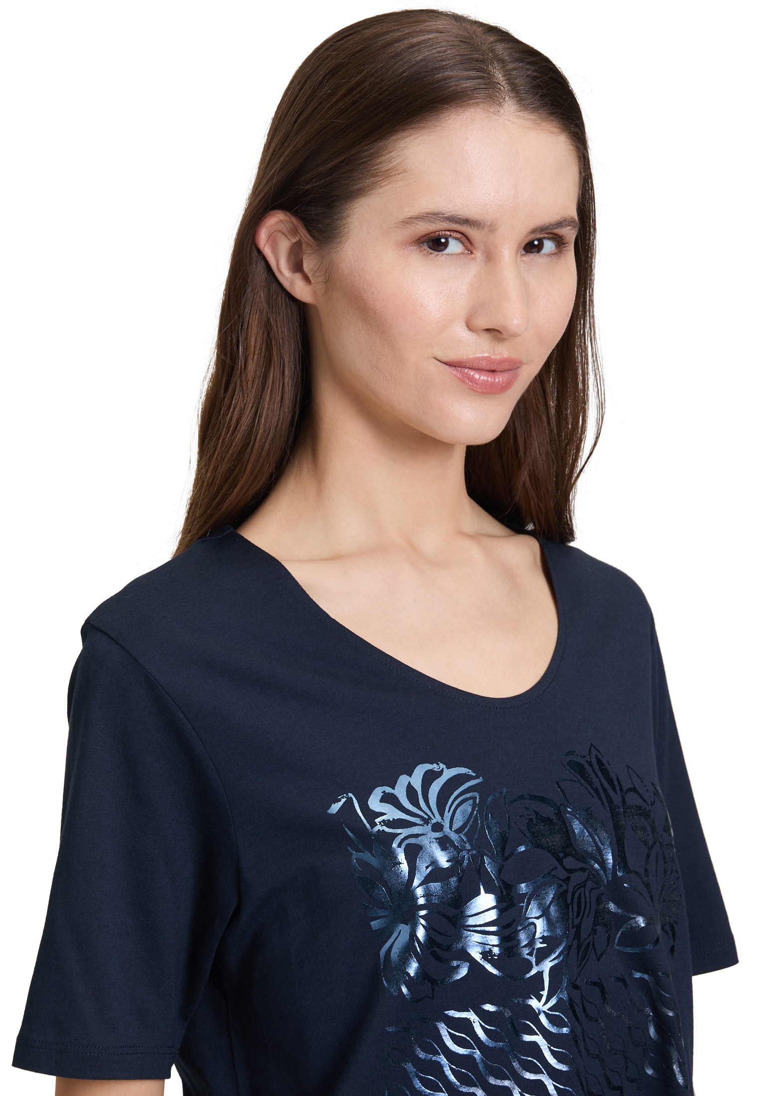 Betty Barclay Kurzarmshirt »Betty Barclay Basic Shirt mit Schleifenknoten«, (1 tlg.)