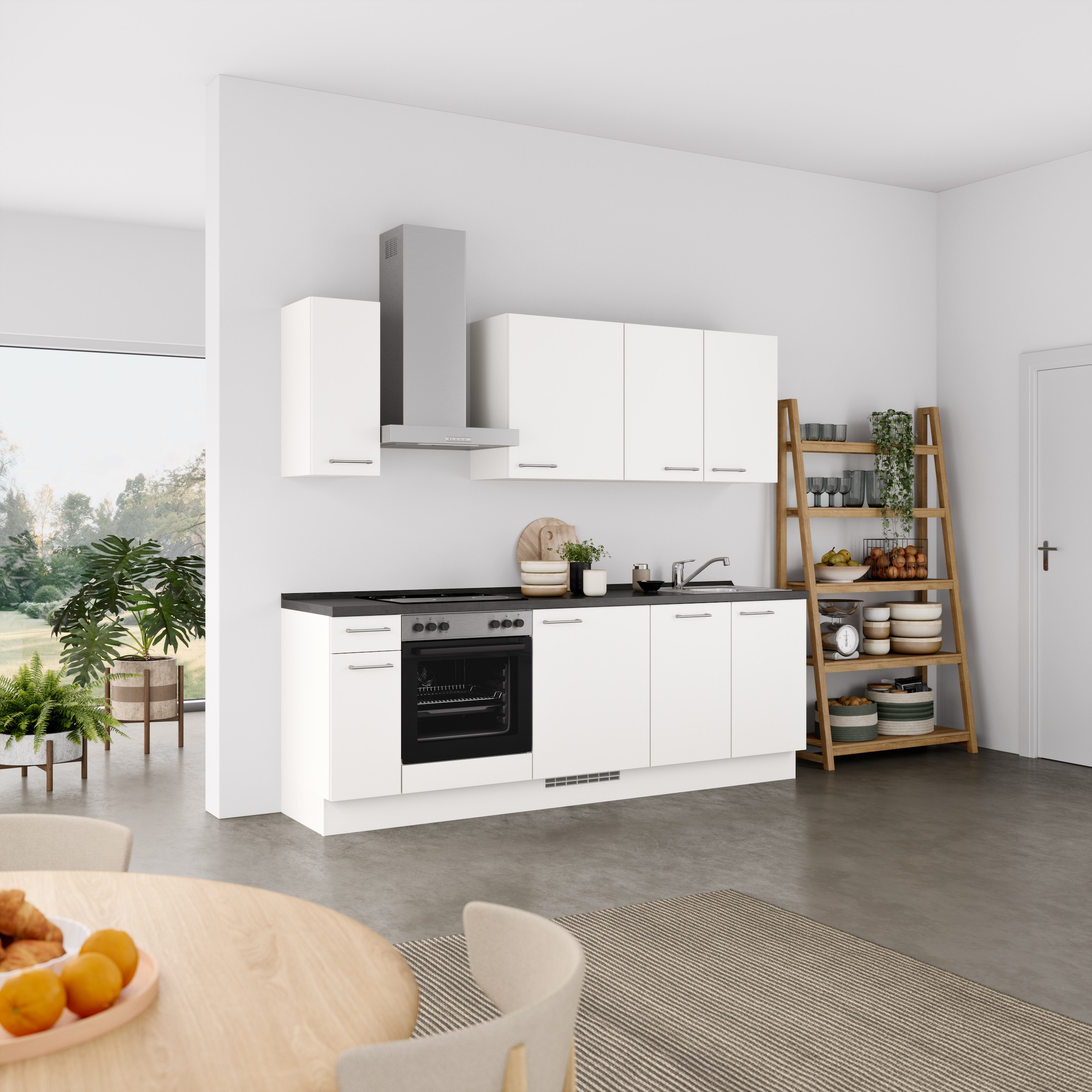 nobilia® Küchenzeile »"Laser I"«, vormontiert, Ausrichtung wählbar, Breite 300 cm, wahlw. mit E-Geräten