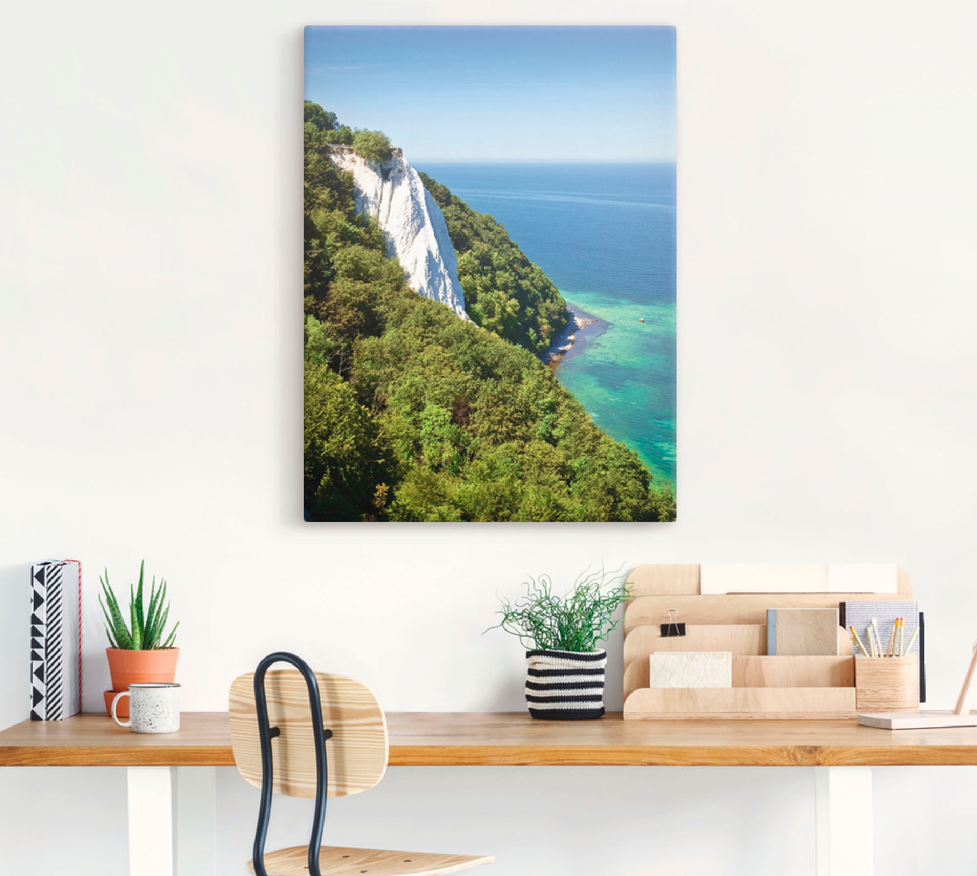 Artland Leinwandbild »Kreidefelsen Insel Rügen I«, Küste, (1 St.), auf Keilrahmen gespannt