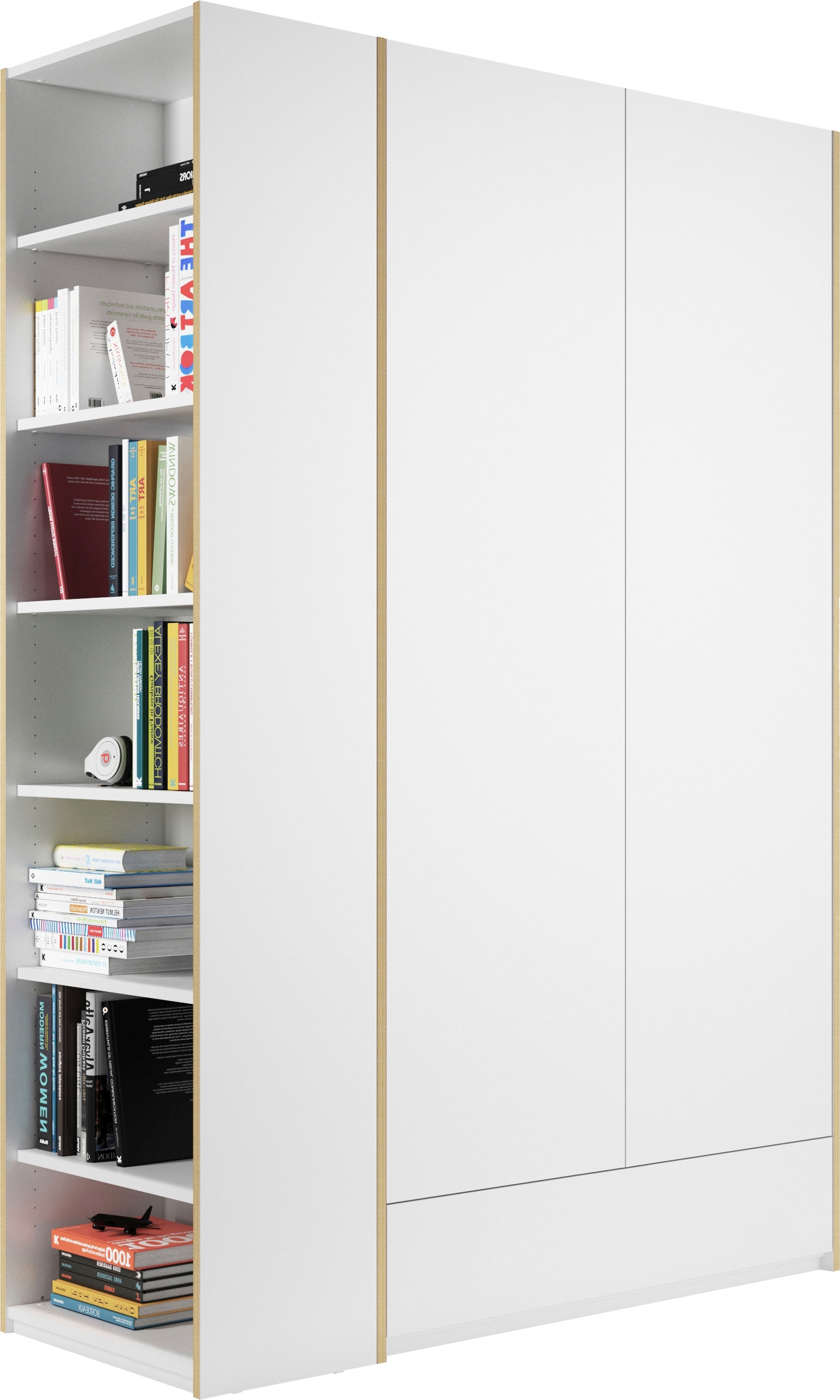 Müller SMALL LIVING Kleiderschrank »Modular Plus Variante 1«, 1 geräumige  Schublade, Anbauregal links oder rechts montierbar | BAUR