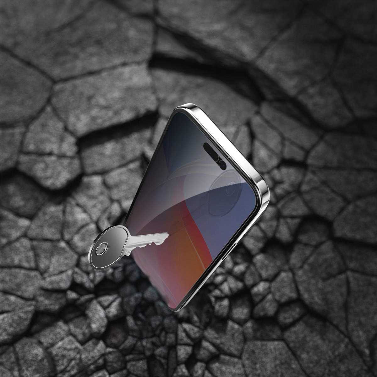 4smarts Displayschutzglas »Second Glass Privacy mit Montagerahmen«, für Apple iPhone 16, (1 St.), Displayschutzfolie, Schutzfolie, Bildschirmschutz, kratz- & stoßfest