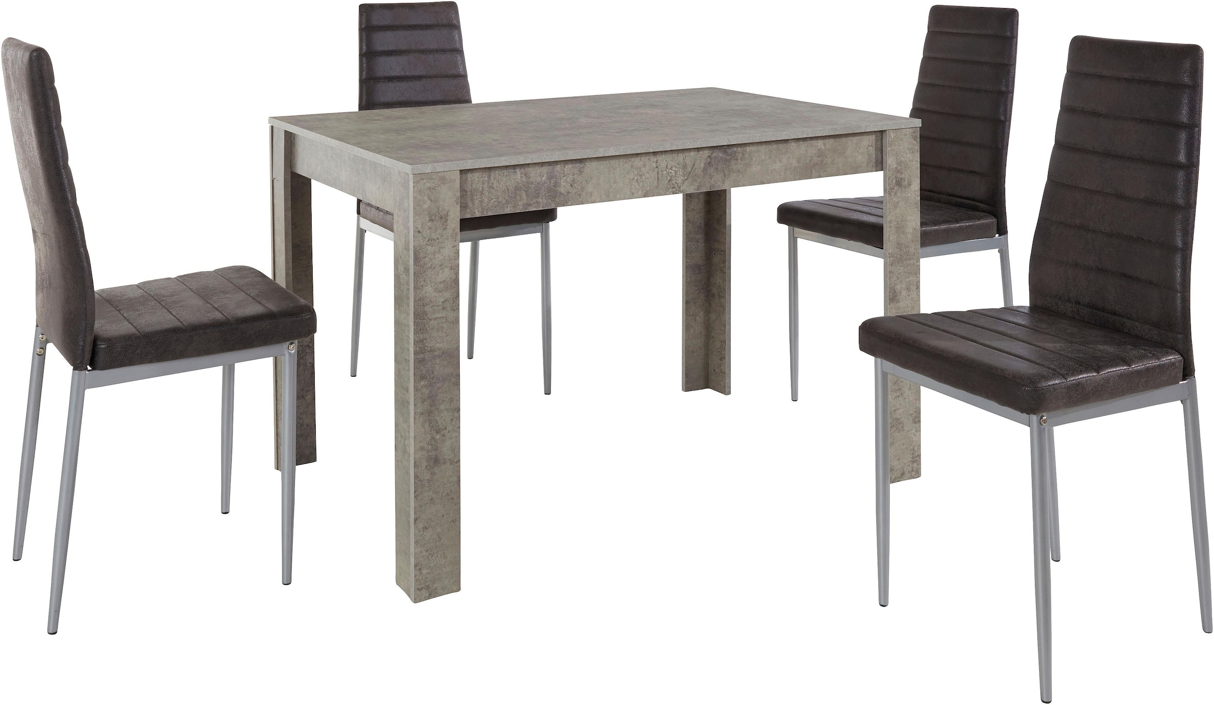 INOSIGN Essgruppe »mit Tisch und 4 Stühlen«, (Set, 5 tlg.), Tischbreite 120 cm Esszimmer Set, Tischgruppe