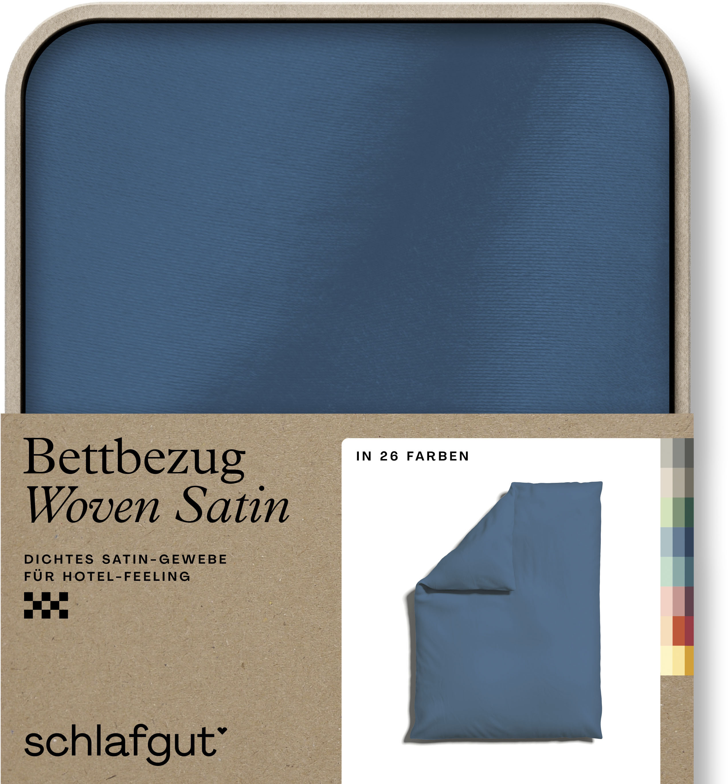 Schlafgut Bettbezug "Premium Woven Satin, 100% Baumwolle, Fadendichte 300TC" besonders dicht gewebt, Mix & Match: passender Kissenbezug erhältlich