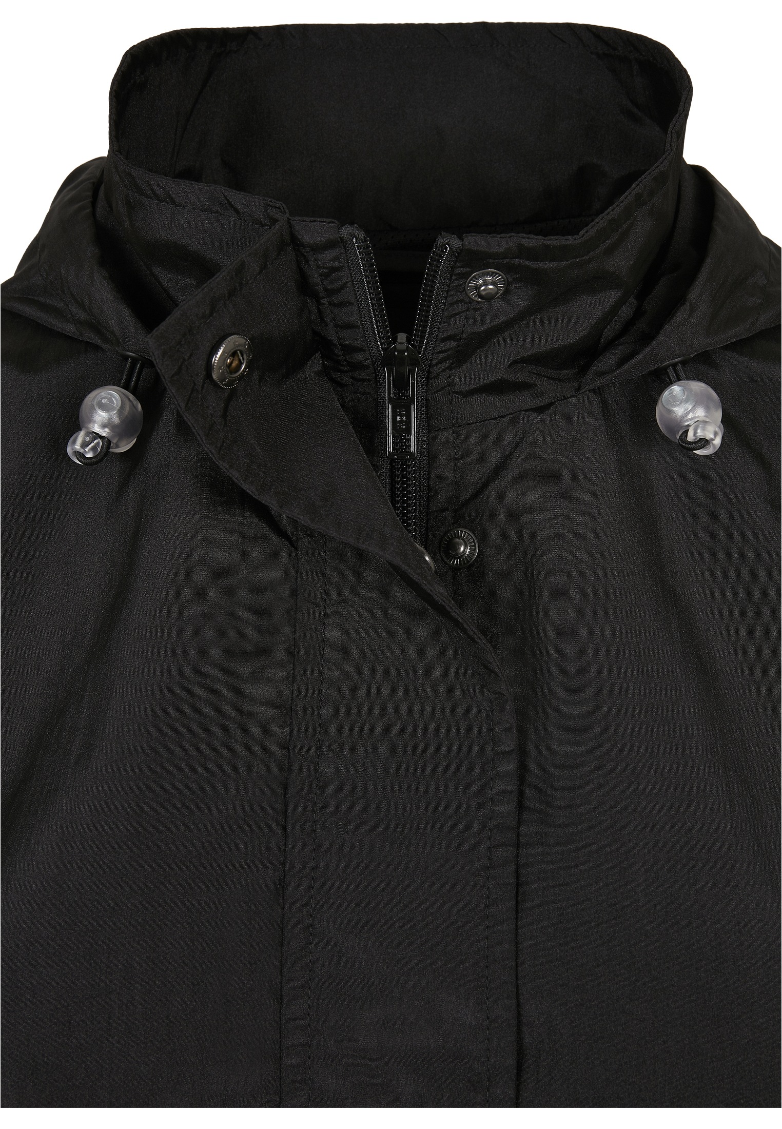 mit »Frauen Kapuze Crinkle Jacket«, Black | BAUR St.), Shiny URBAN Friday (1 Oversized Ladies Outdoorjacke CLASSICS Nylon
