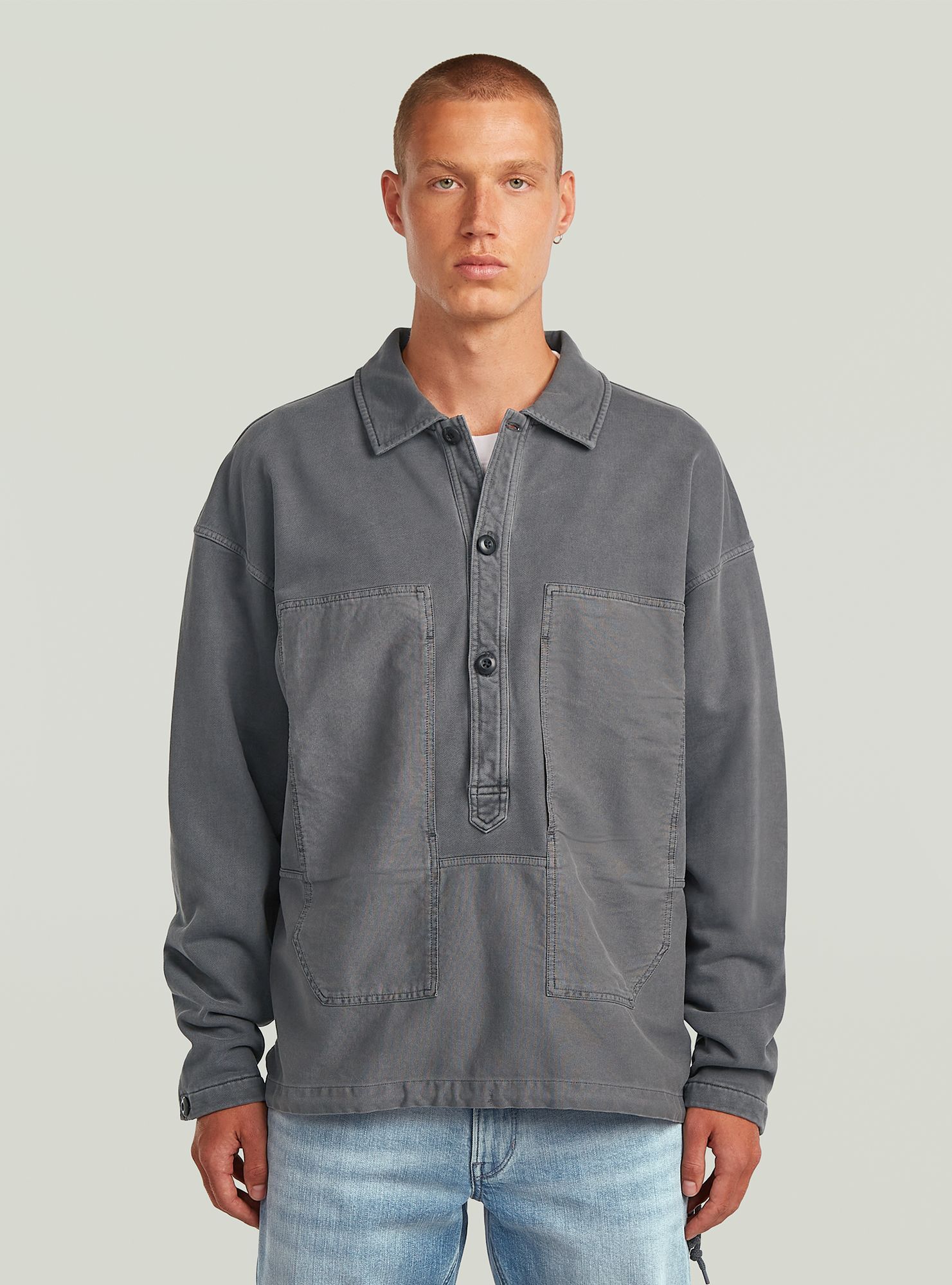 G-STAR Longpullover "Washed Fabric Mix Loose Sweatshirt"