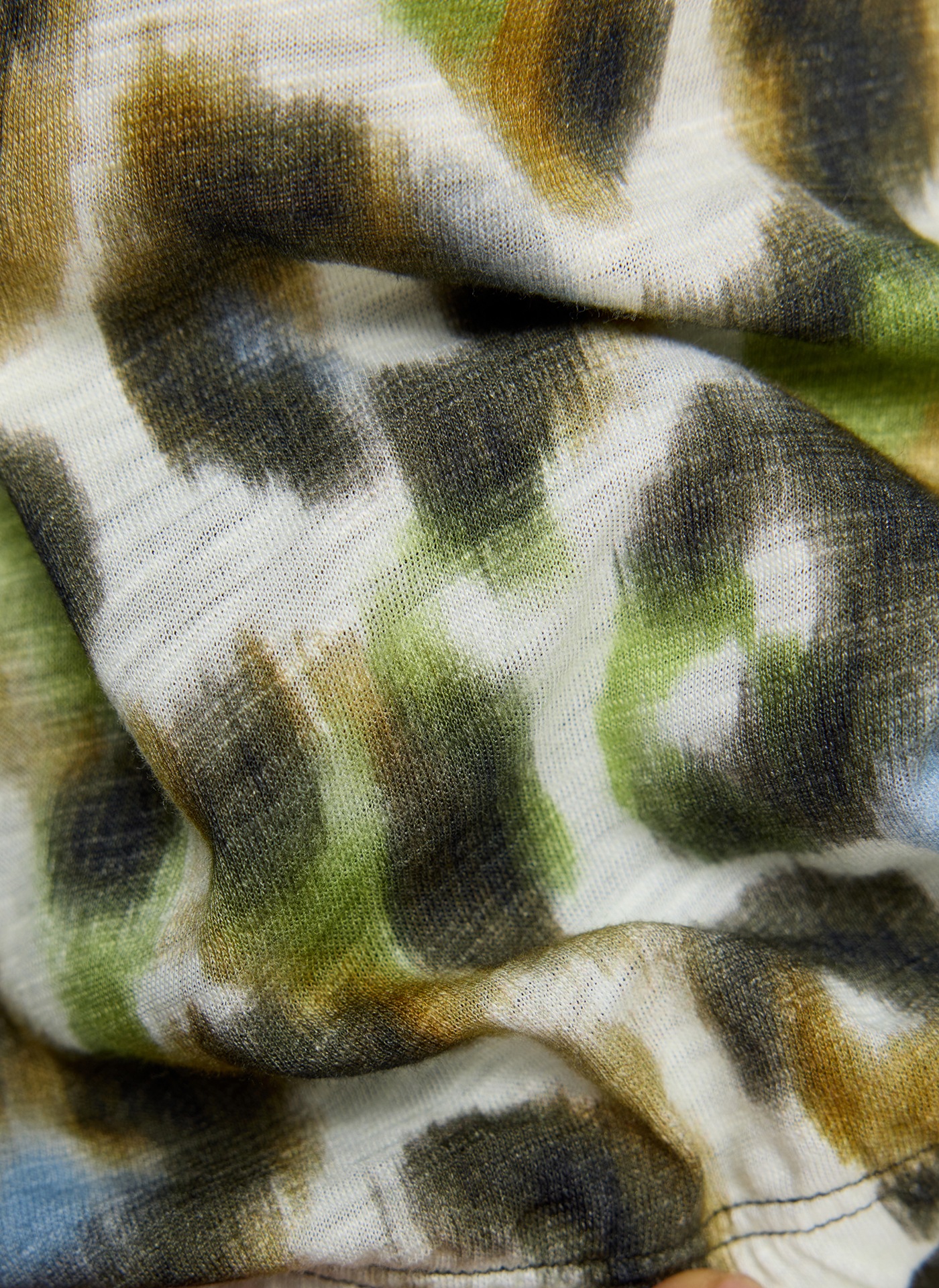 Rabe Kurzarmshirt, im Leo-Look