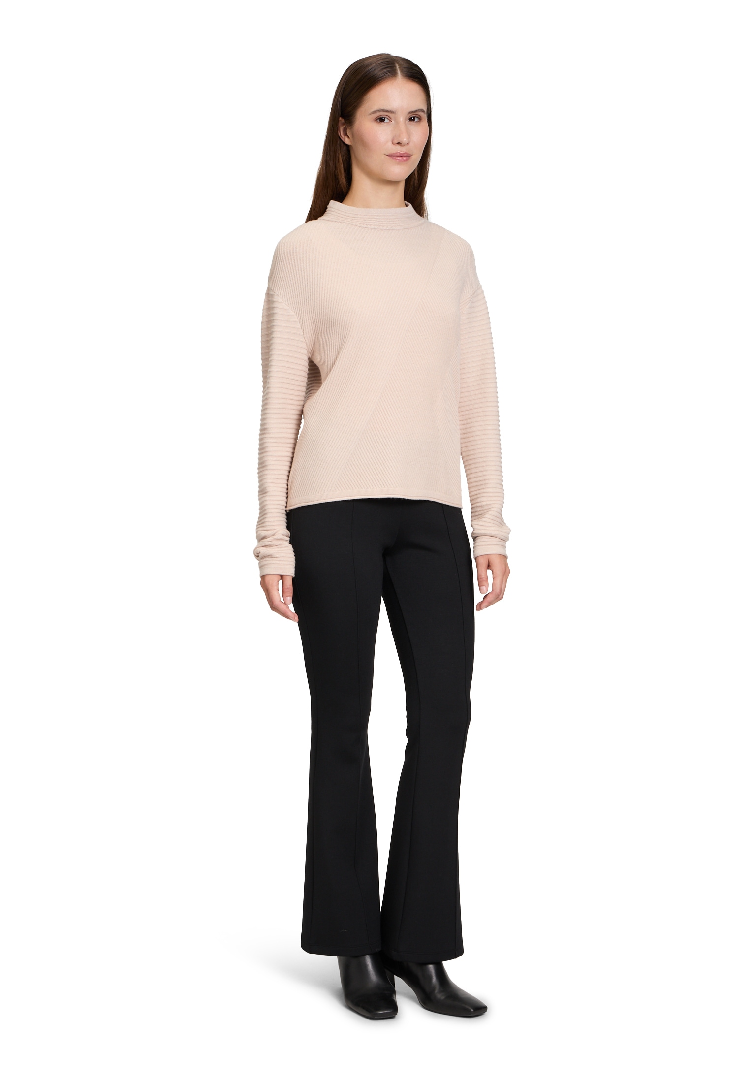 Betty Barclay Strickpullover »Betty Barclay Basic-Strickpullover mit Rippenstruktur«, (1 tlg.), Kragen