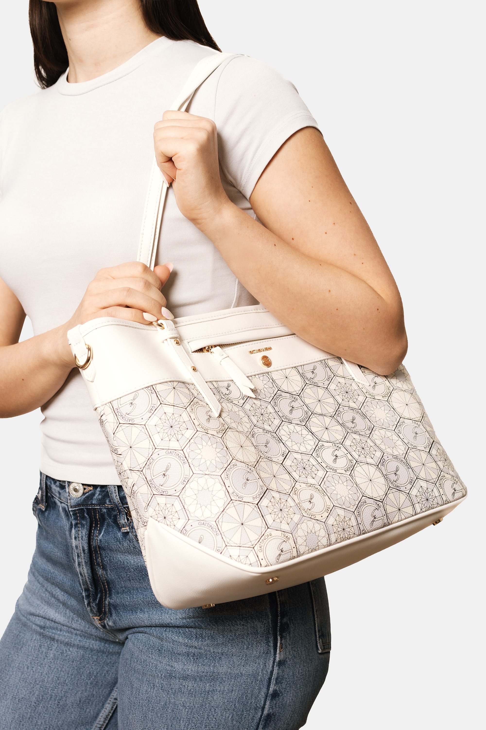 Gattinoni Tragetasche »Teodosia Daily Large Double Handle Bag Damen« Schultertasche Damen, Abendtasche, Fashion, Lifestyle, Sale