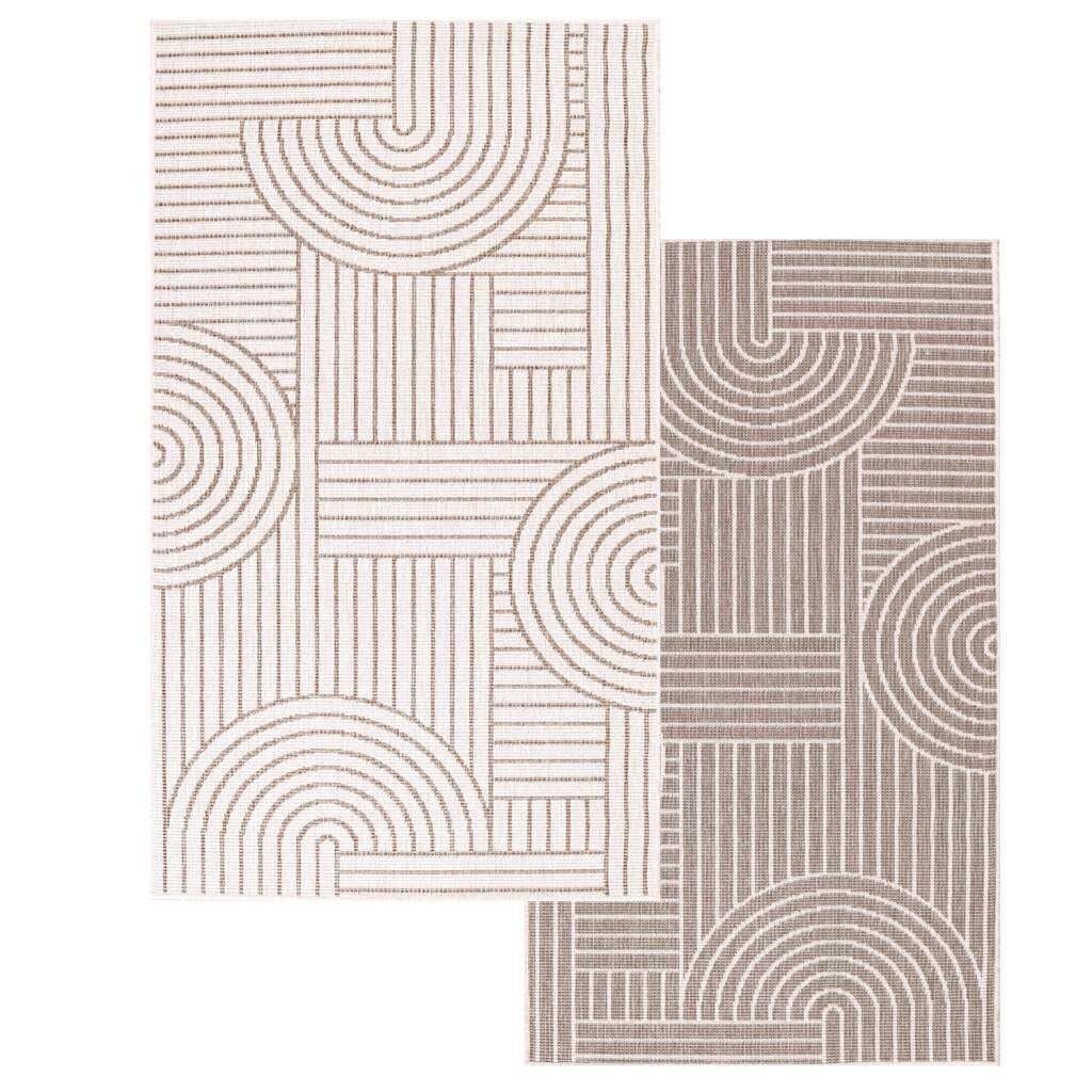 Carpet City Outdoorteppich »DUO RUG 5842«, rechteckig, 5 mm Höhe, Wendeteppich Wetterfest In- & Outdoor, Balkon, Terrasse, Wohnzimmer