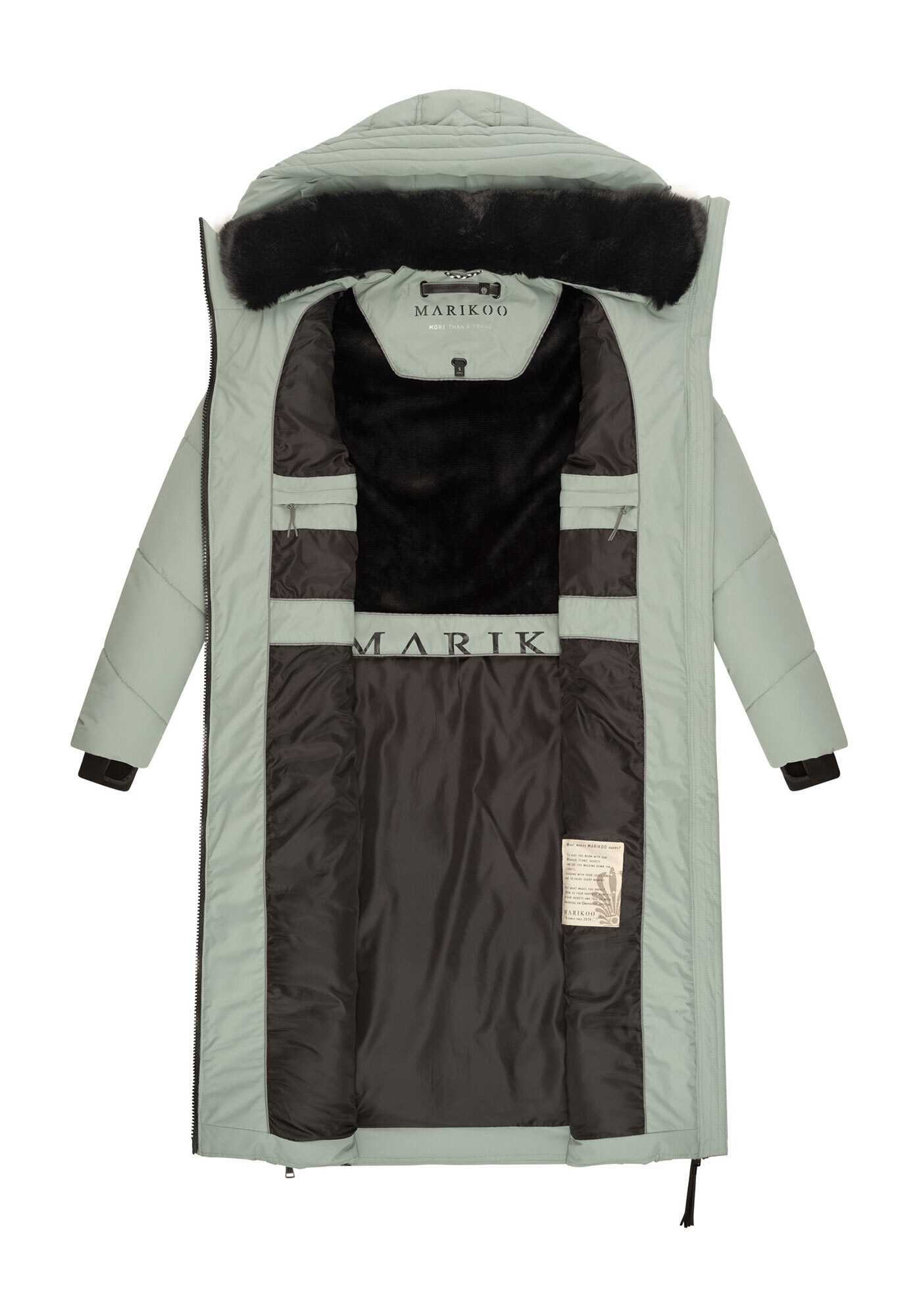 Marikoo Winterjacke »Nadaree XVI«, Stepp Mantel mit großer Kapuze