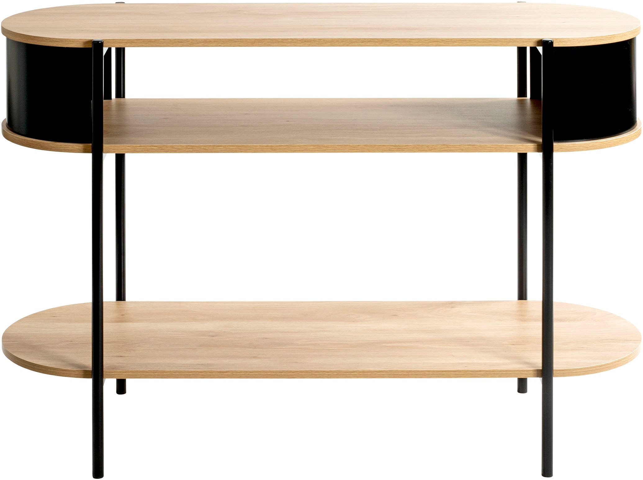 HAKU Konsolentisch »Beistelltisch« 1 Stk. tlg. oval - aus MDF Braun B/T/H 110/39/76 cm