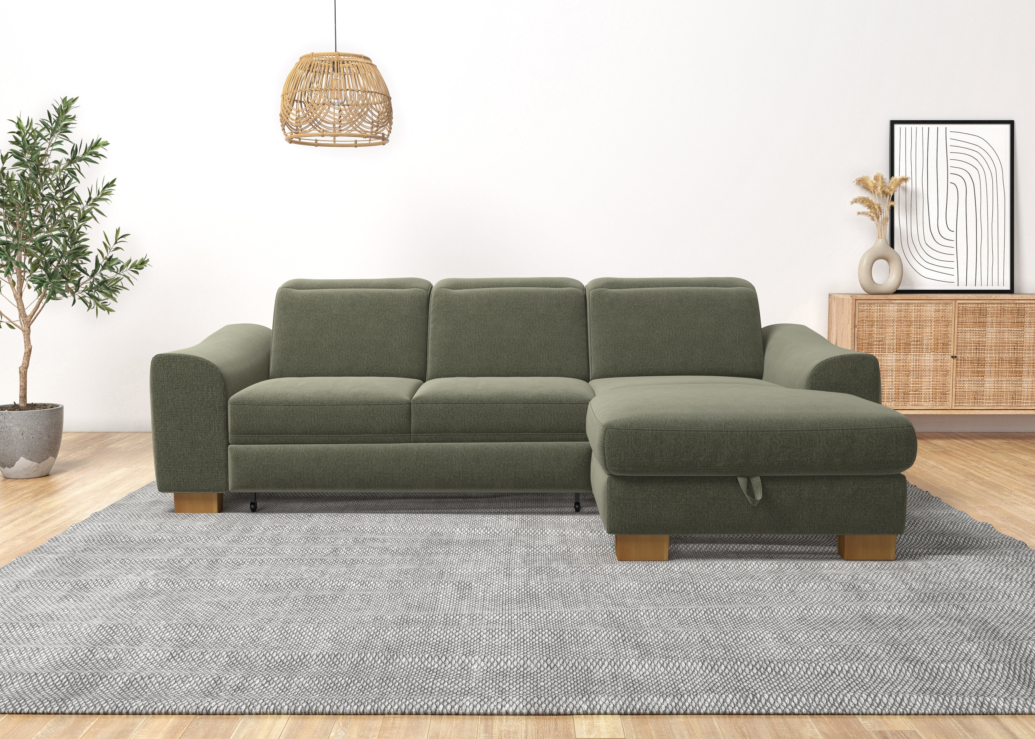 Thumbnail - Home affaire Ecksofa "Dundee L-Form" wahlweise mit Kopfteilverstellung und zusätzlich mit Bettfunktion